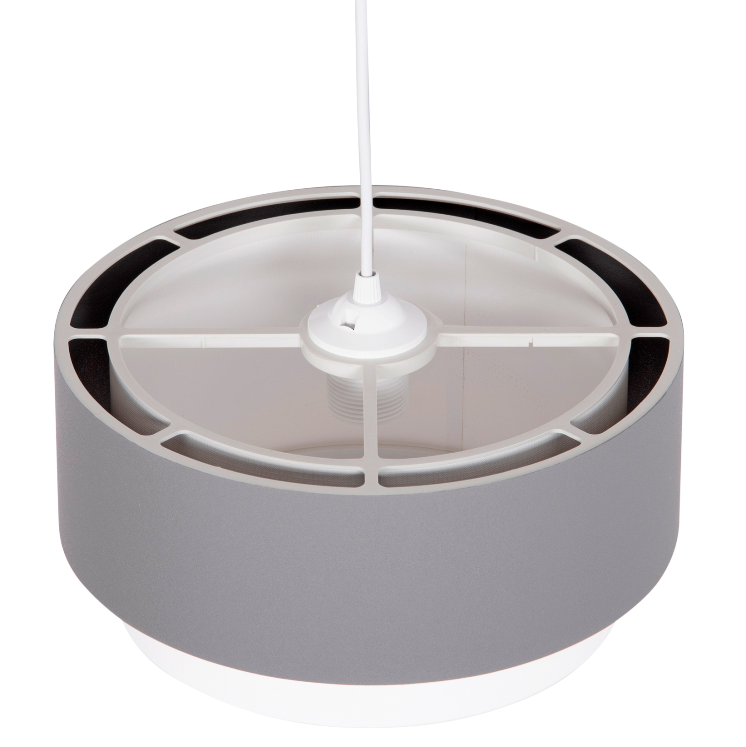 ΦΩΤΙΣΤΙΚΟ ΟΡΟΦΗΣ ΚΥΛΙΝΔΡΙΚΟ KRIKS HM4706.01 PVC ΣΕ ΛΕΥΚΟ-ΓΚΡΙ Φ30x70Υεκ. 4