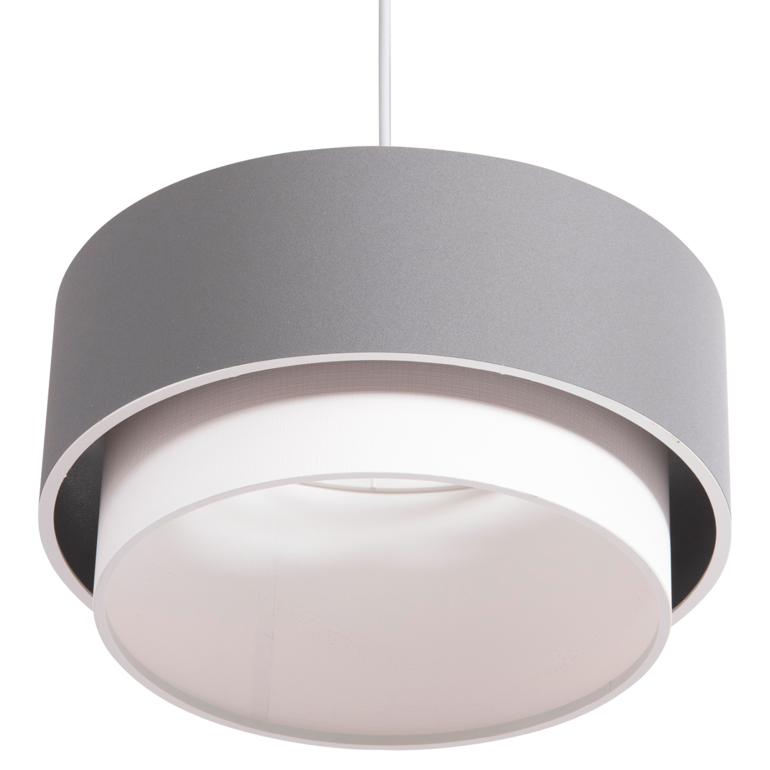 ΦΩΤΙΣΤΙΚΟ ΟΡΟΦΗΣ ΚΥΛΙΝΔΡΙΚΟ KRIKS HM4706.01 PVC ΣΕ ΛΕΥΚΟ-ΓΚΡΙ Φ30x70Υεκ. 5