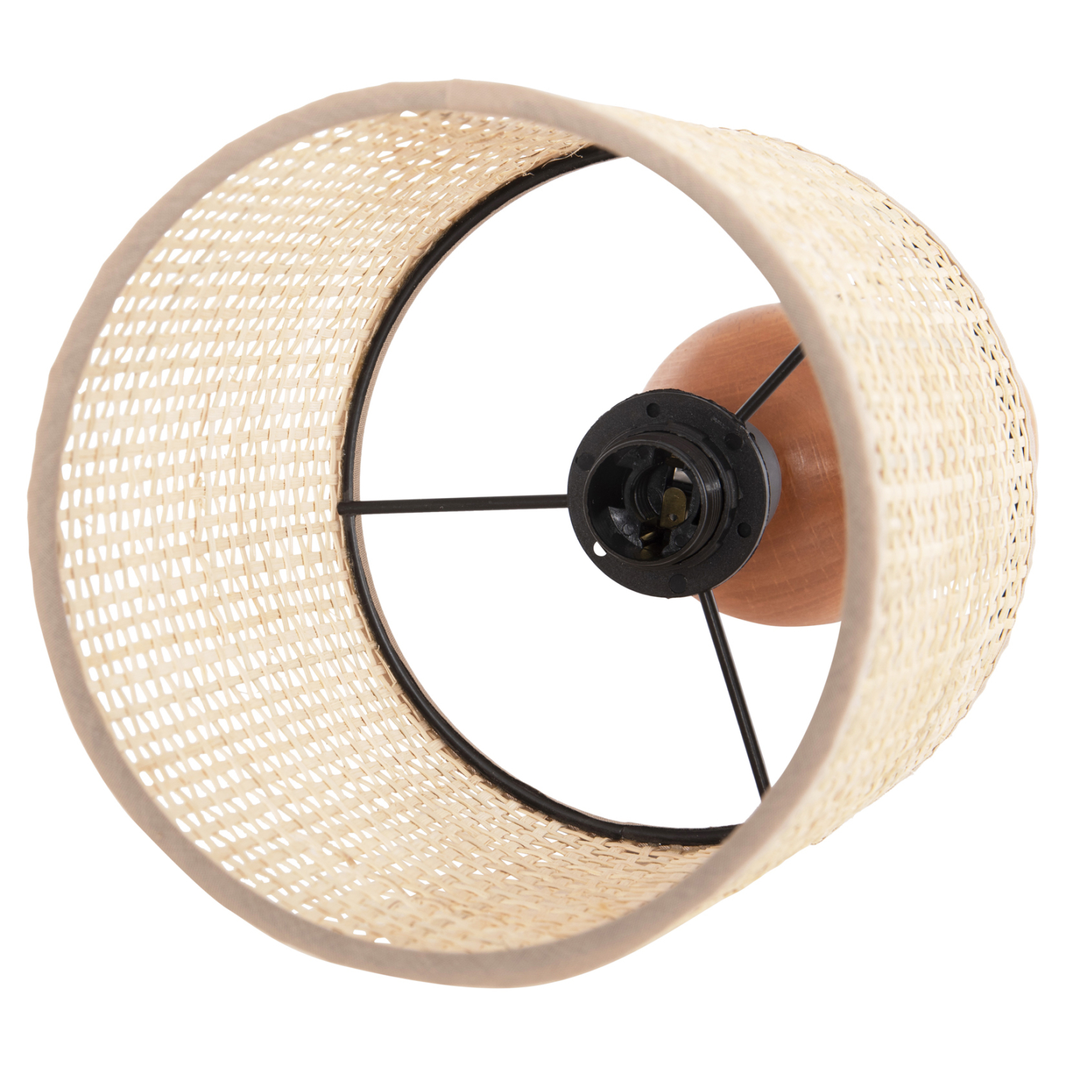 ΕΠΙΤΡΑΠΕΖΙΟ ΦΩΤΙΣΤΙΚΟ LYKTUR HM4709 ΜΠΕΖ ΚΑΠΕΛΟ WICKER-ΞΥΛΙΝΗ ΒΑΣΗ Φ15,5x35,5Υεκ. 5