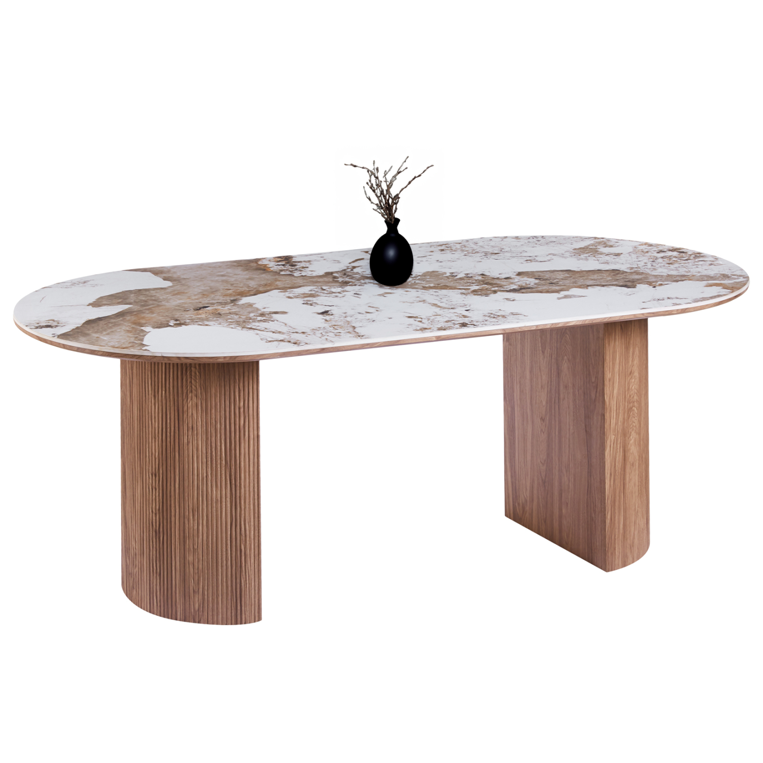 ΤΡΑΠΕΖΙ ΟΒΑΛ MARBLEX HM18428 ΚΕΡΑΜΙΚΟ TOP ΣΕ PANDORA--MDF ΠΟΔΙΑ 210x100x77Υεκ 1