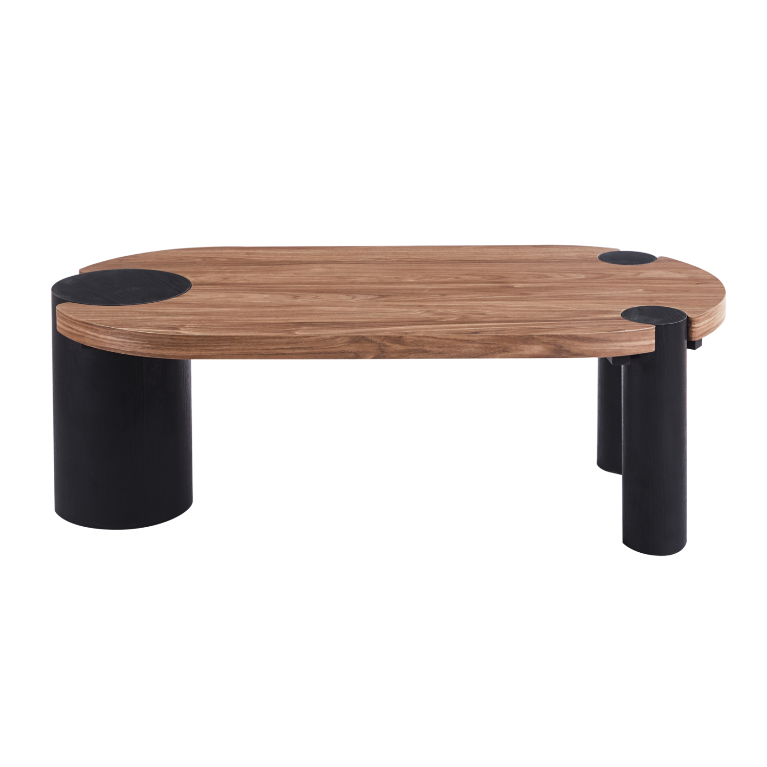 ΤΡΑΠΕΖΙ ΣΑΛΟΝΙΟΥ ΟΒΑΛ OVALON HM18433.05 MDF TOP ΚΑΡΥΔΙ-MDF ΠΟΔΙΑ ΜΑΥΡΑ 120x60x40Υεκ 4