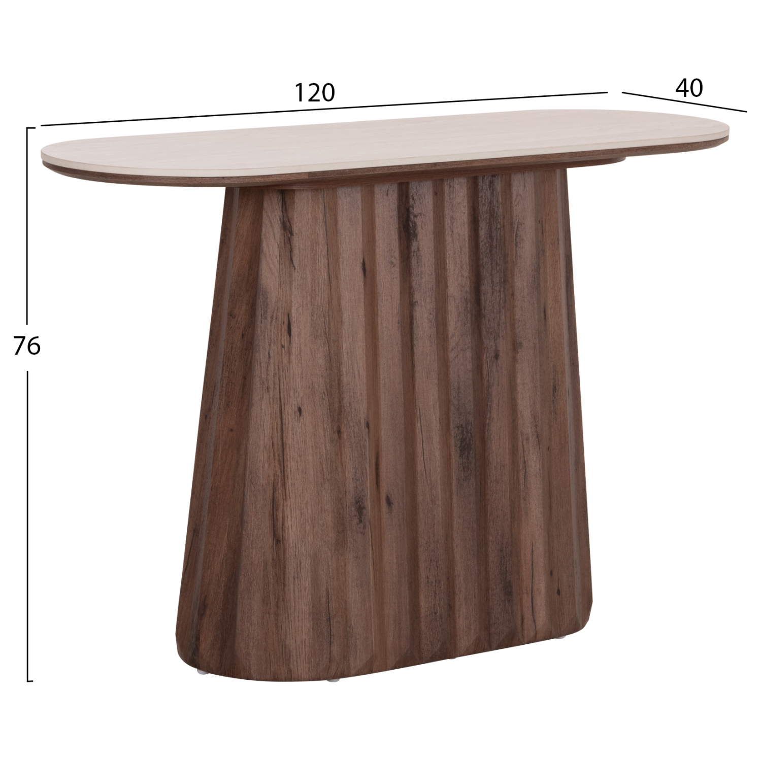 ΚΟΝΣΟΛΑ WALDEN HM18439 ΚΕΡΑΜΙΚΟ TOP ΤΡΑΒΕΡΤΙΝΑ--MDF ΒΑΣΗ ΚΑΡΥΔΙ 120x40x76Υεκ 2