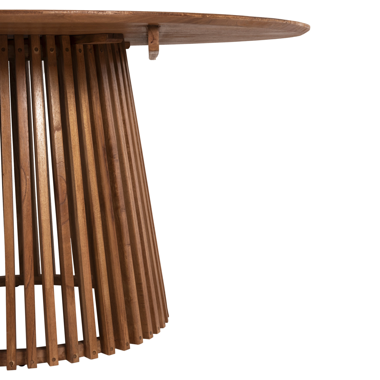 ΤΡΑΠΕΖΙ ΤΡΑΠΕΖΑΡΙΑΣ FRANTZ HM9457.11 ΜΑΣΙΦ MINDI ΞΥΛΟ ΣΕ ΦΥΣΙΚΟ Φ150x75Υεκ. 5