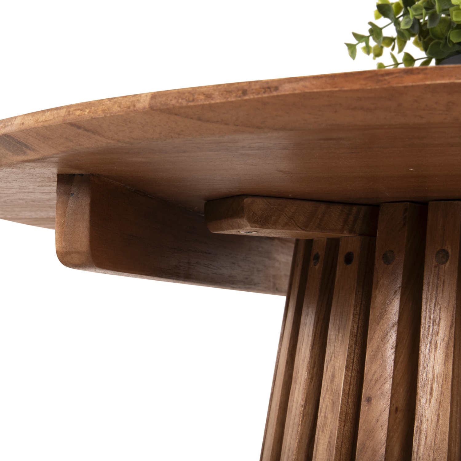 ΤΡΑΠΕΖΙ ΤΡΑΠΕΖΑΡΙΑΣ ΣΤΡΟΓΓΥΛΟ FRANTZ HM9832.11 ΜΑΣΙΦ ΞΥΛΟ MINDI ΣΕ ΦΥΣΙΚΟ Φ80X75Υεκ. 5