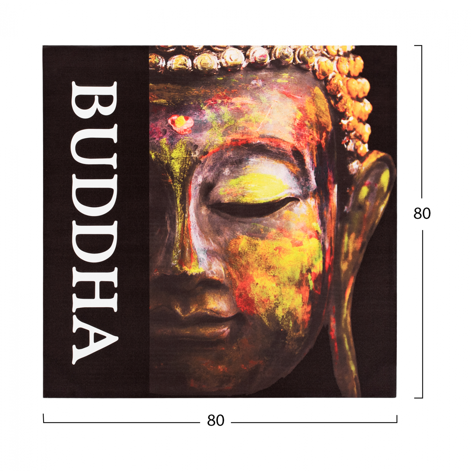 ΠΙΝΑΚΑΣ ΚΑΜΒΑΣ BUDDHA HM7156.01 80X80X2.5 εκ. 2