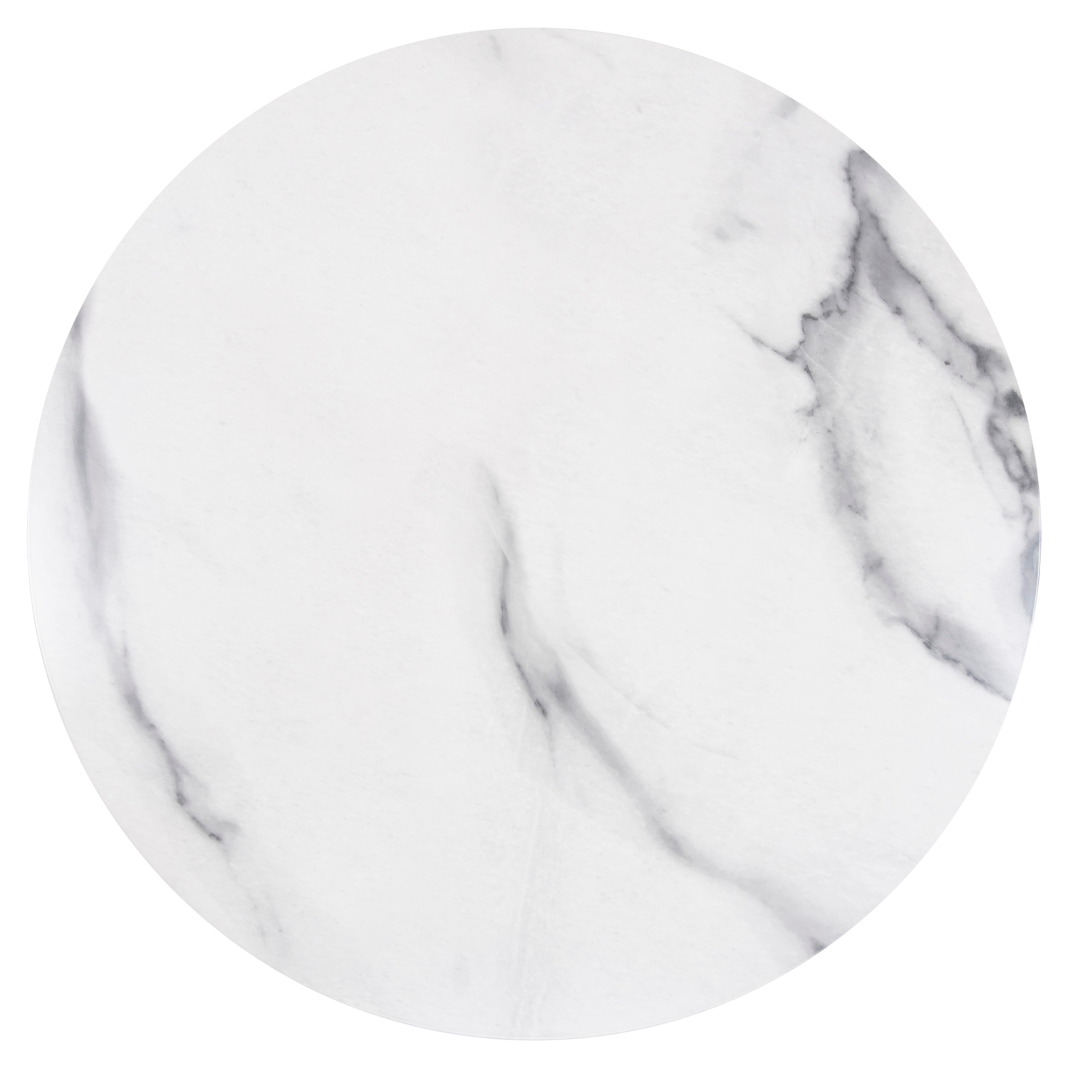 ΤΡΑΠΕΖΙ ΣΤΡΟΓΓΥΛΟ DORIK HM9768.01 MDF ΛΕΥΚΟ ΜΑΡΜΑΡΟ-MDF ΠΟΔΙΑ Φ120x77Υεκ. 5