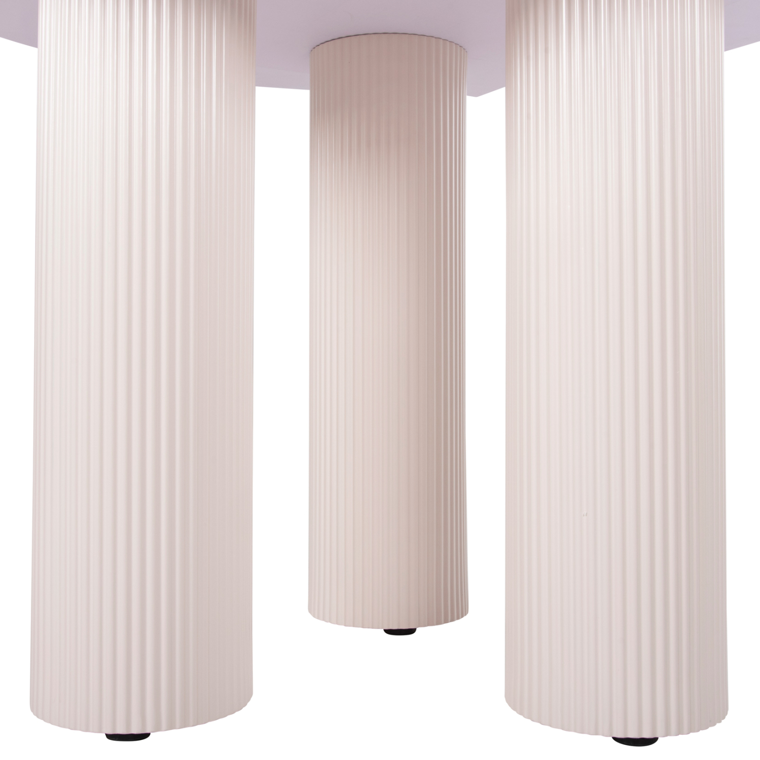 ΤΡΑΠΕΖΙ ΣΤΡΟΓΓΥΛΟ DORIK HM9768.01 MDF ΛΕΥΚΟ ΜΑΡΜΑΡΟ-MDF ΠΟΔΙΑ Φ120x77Υεκ. 6