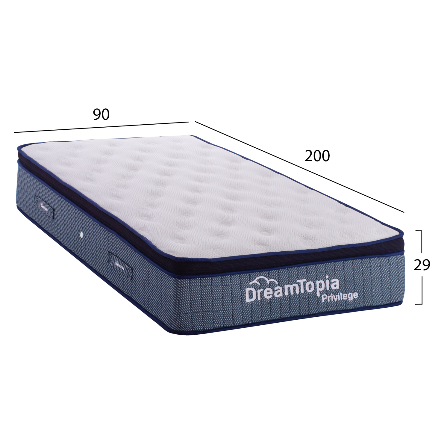ΣΤΡΩΜΑ DREAMTOPIA, σειρά PRIVILEGE HM660.90-200 POCKET SPRING ΜΕ ΑΝΩΣΤΡΩΜΑ 90X200x29Υεκ. 2