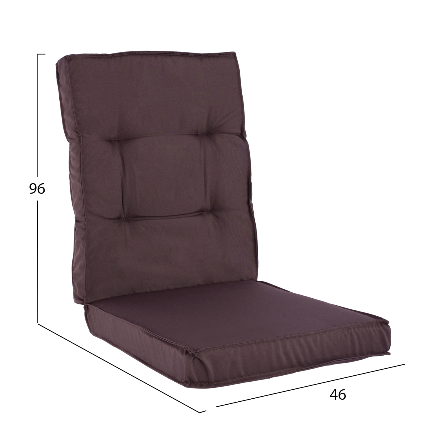 ΜΑΞΙΛΑΡΙ ΥΦΑΣΜΑΤΙΝΟ ΜΕ ΠΛΑΤΗ ΚΑΦΕ 96x46x7 εκ. HM5745.03 2