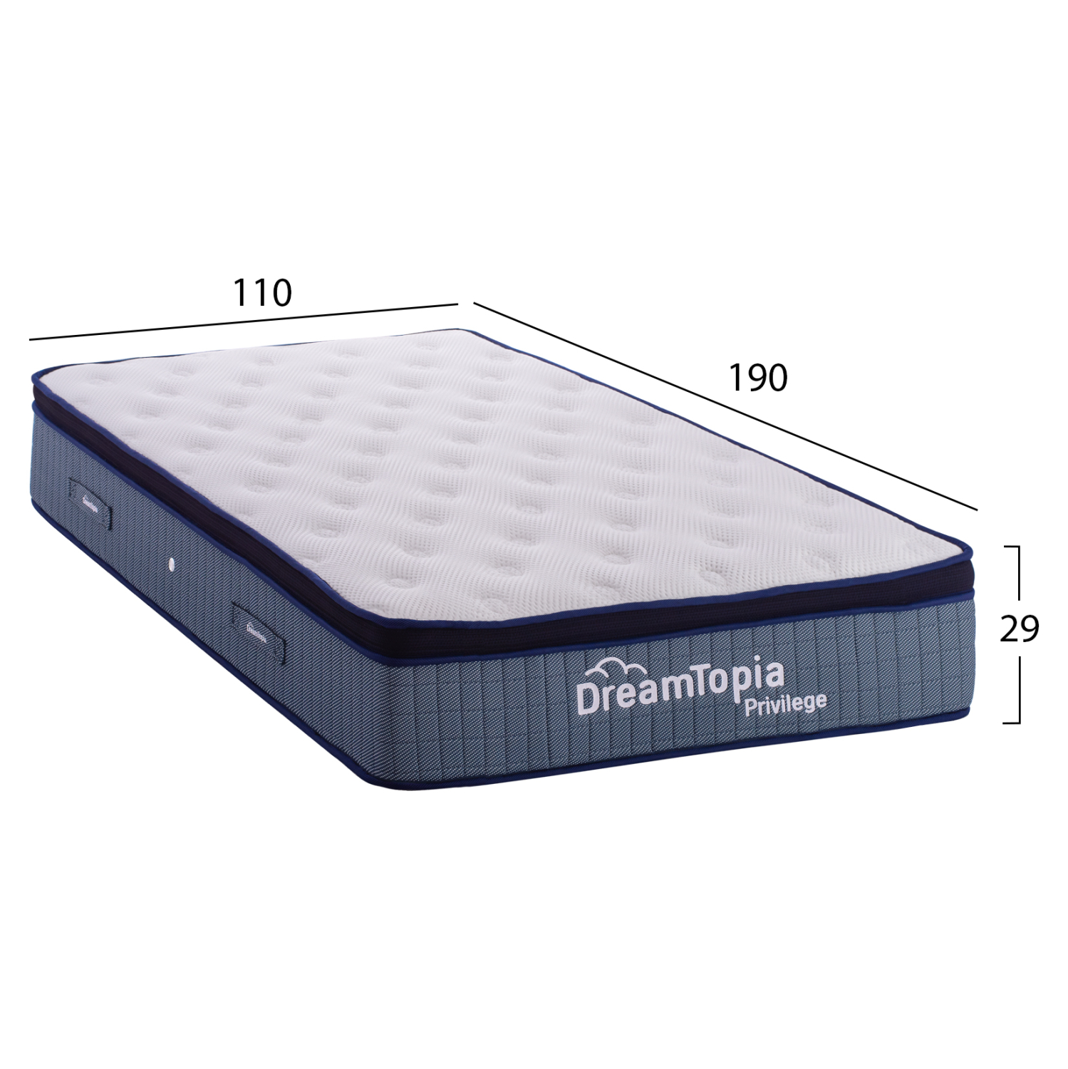 ΣΤΡΩΜΑ DREAMTOPIA, σειρά PRIVILEGE HM660.110 POCKET SPRING ΜΕ ΑΝΩΣΤΡΩΜΑ 110X190x29Υεκ. 2