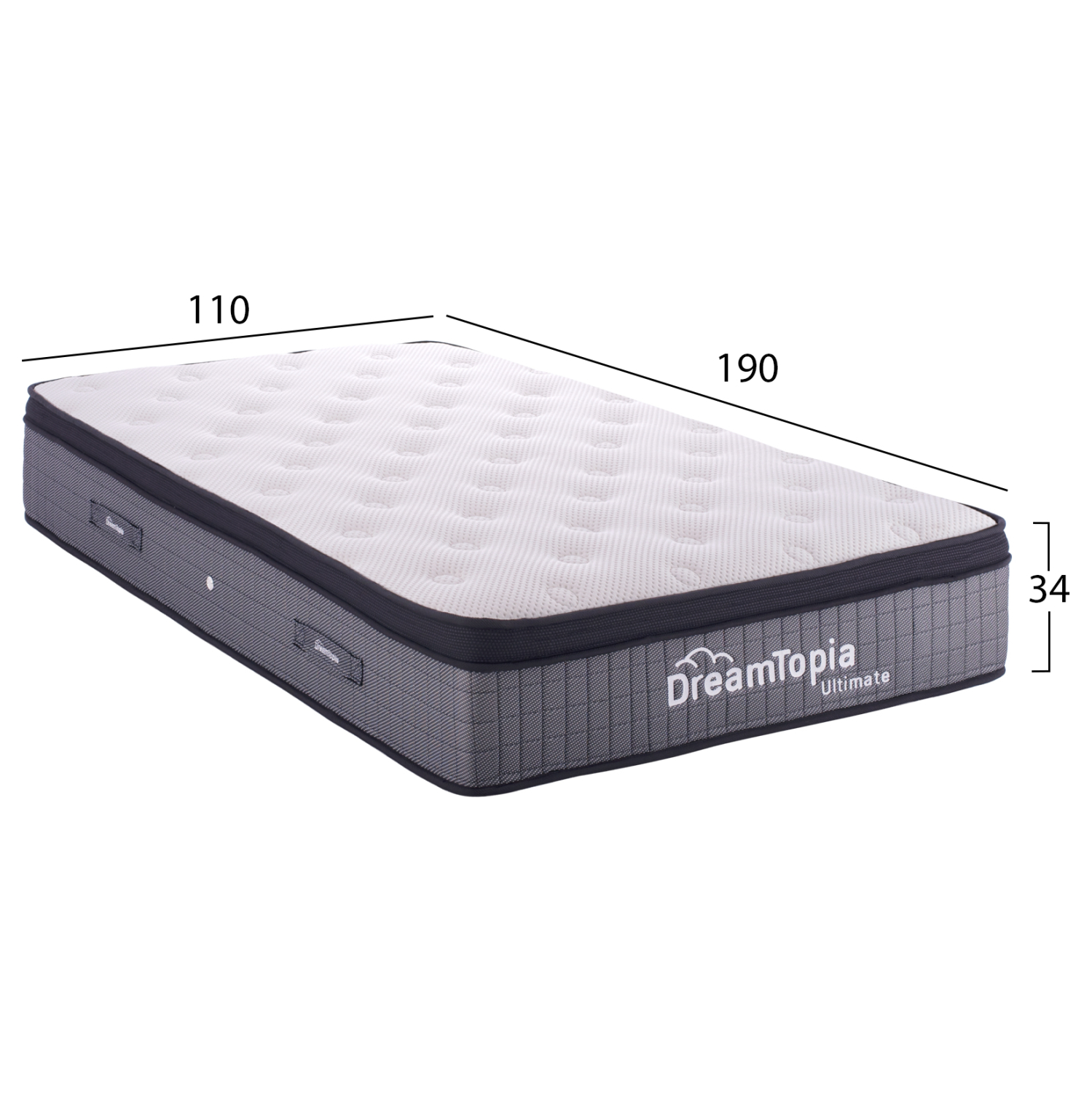 ΣΤΡΩΜΑ DREAMTOPIA, σειρά ULTIMATE HM661.110 POCKET SPRING ΜΕ ΑΝΩΣΤΡΩΜΑ 110X190x34Yεκ. 2