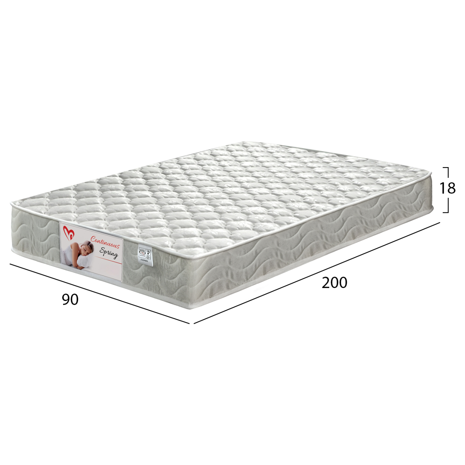ΣΤΡΩΜΑ CONTINUOUS SPRING HM327.10 90X200 ΜΟΝΗΣ ΟΨΗΣ HOMEMARKT 2
