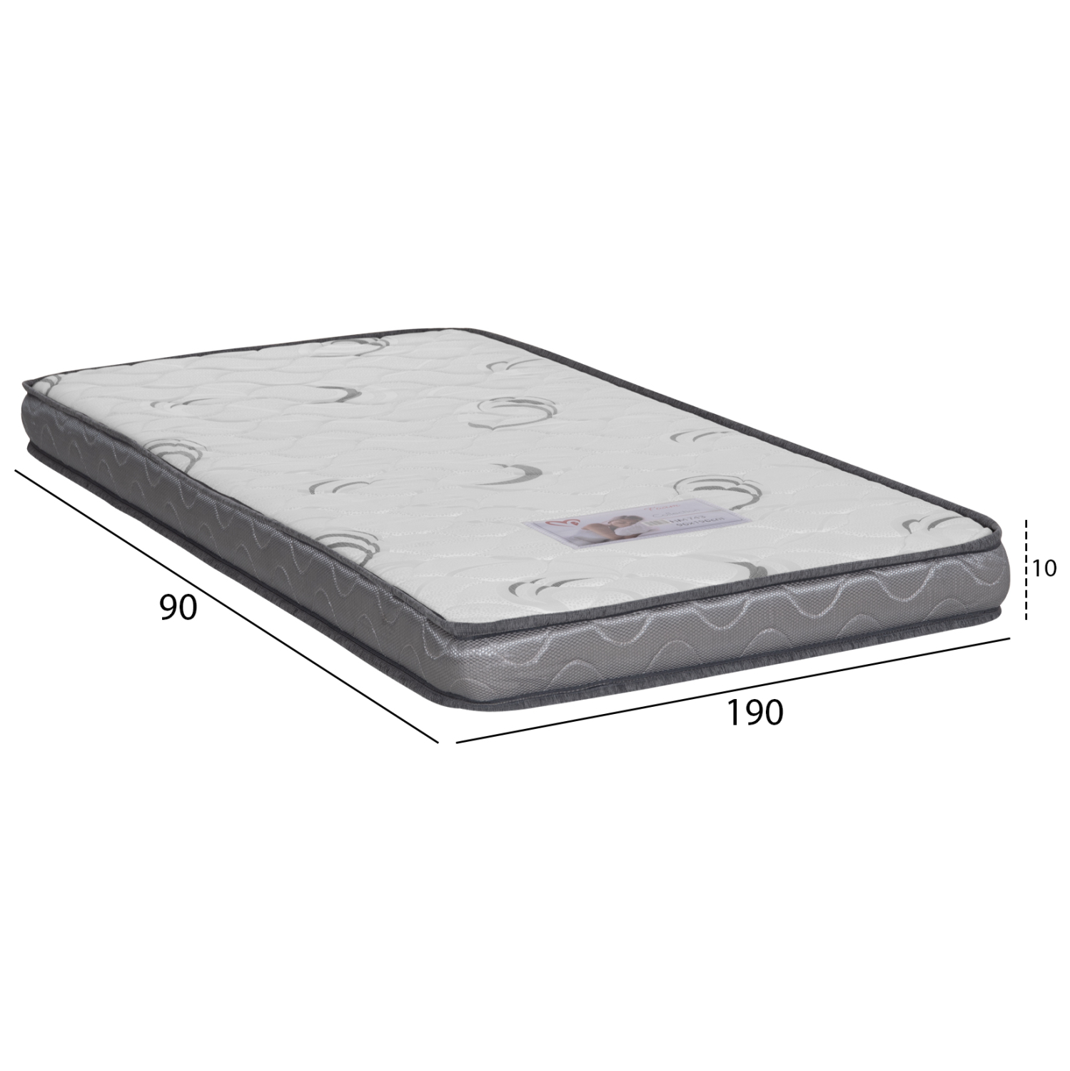 ΣΤΡΩΜΑ ΑΦΡΟΥ TRICO HM743 ΛΕΥΚΟ 90x190x10(πάχος)εκ. 2