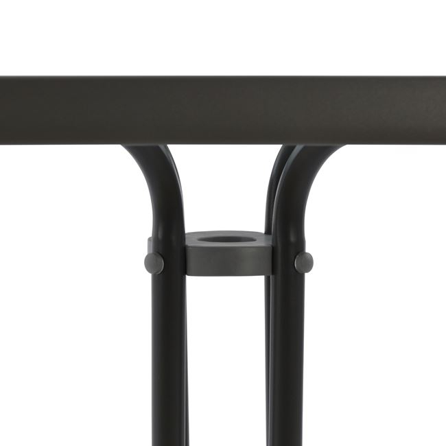 ΤΡΑΠΕΖΙ FIGO 60Χ60Χ72Υεκ. ΜΕΤΑΛΛΙΚΟ ΓΚΡΙ ΜΕ ΓΥΑΛΙΝΗ ΕΠΙΦΑΝΕΙΑ HM5035.01 5