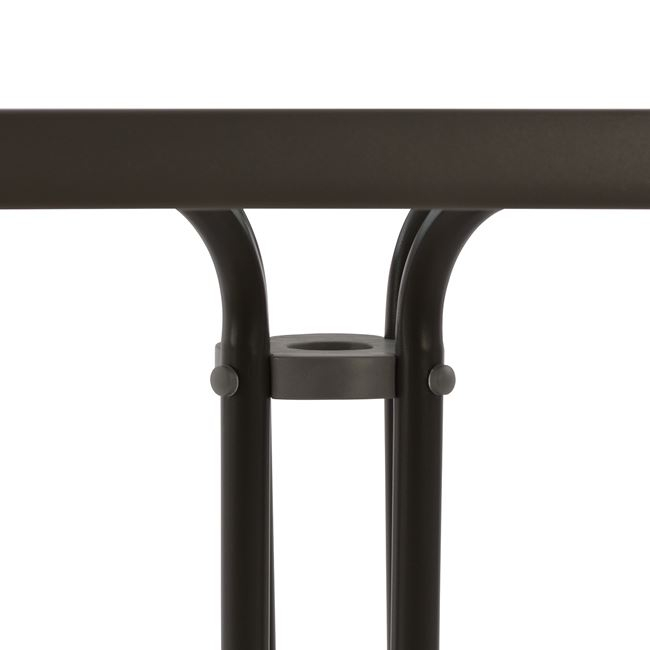 ΤΡΑΠΕΖΙ FIGO 60Χ60Χ72Υεκ. ΜΕΤΑΛΛΙΚΟ ΚΑΦΕ ΜΕ ΓΥΑΛΙΝΗ ΕΠΙΦΑΝΕΙΑ HM5035.02 5