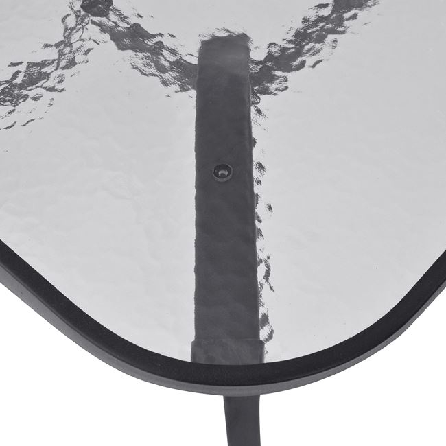 ΤΡΑΠΕΖΙ BRUNO 160Χ90Χ72Υεκ. ΜΕΤΑΛΛΙΚΟ ΓΚΡΙ ΜΕ ΓΥΑΛΙΝΗ ΕΠΙΦΑΝΕΙΑ HM5074.01 5