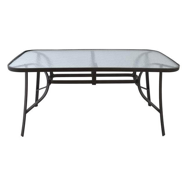 ΤΡΑΠΕΖΙ BRUNO 160Χ90Χ72Υεκ. ΜΕΤΑΛΛΙΚΟ ΚΑΦΕ ΜΕ ΓΥΑΛΙΝΗ ΕΠΙΦΑΝΕΙΑ HM5074.02 3