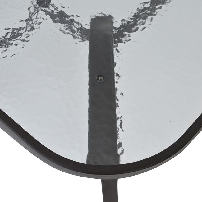 ΤΡΑΠΕΖΙ BRUNO 160Χ90Χ72Υεκ. ΜΕΤΑΛΛΙΚΟ ΚΑΦΕ ΜΕ ΓΥΑΛΙΝΗ ΕΠΙΦΑΝΕΙΑ HM5074.02 5