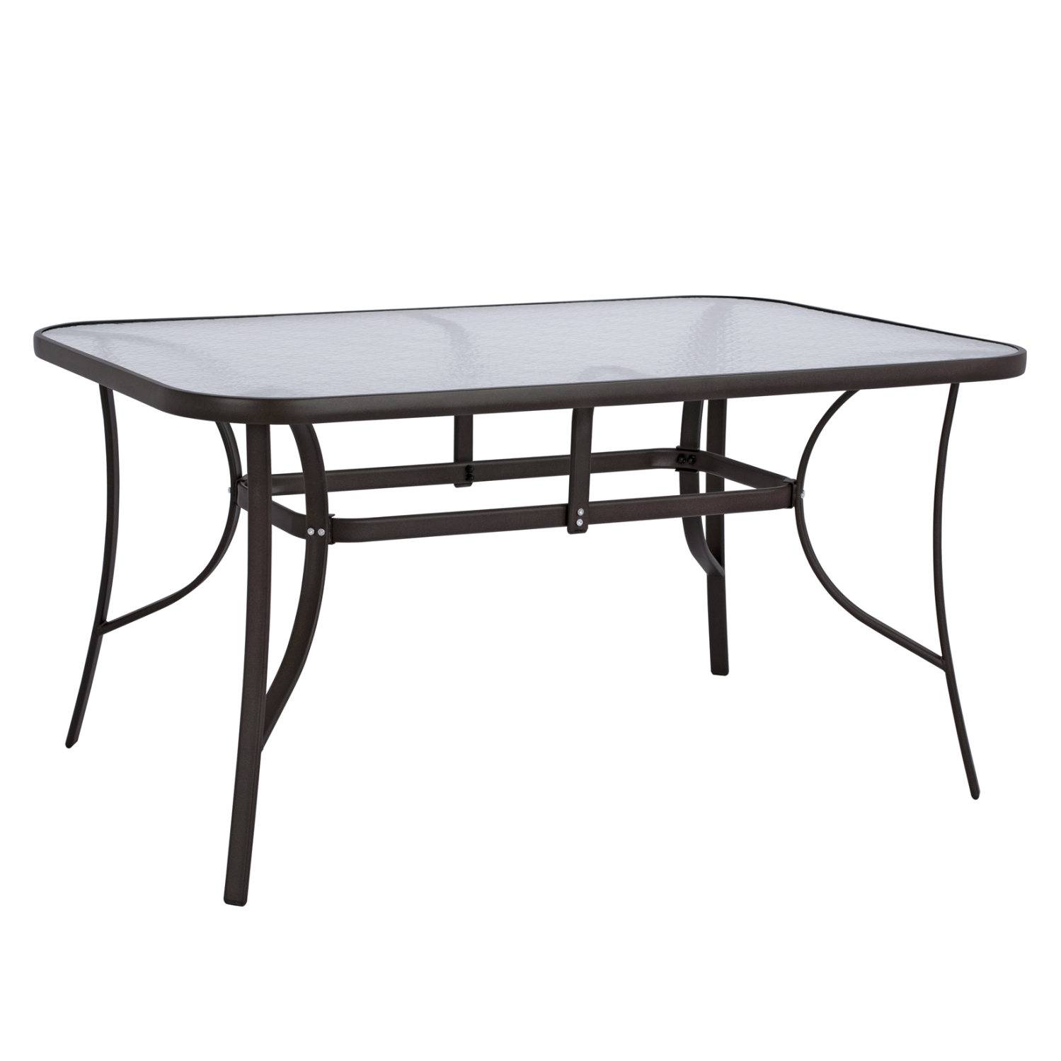 ΤΡΑΠΕΖΙ BRUNO 150X90Χ72Υεκ. ΚΑΦΕ ΜΕΤΑΛΛΙΚΟ ΜΕ ΓΥΑΛΙΝΗ ΕΠΙΦΑΝΕΙΑ HM5145.02 1