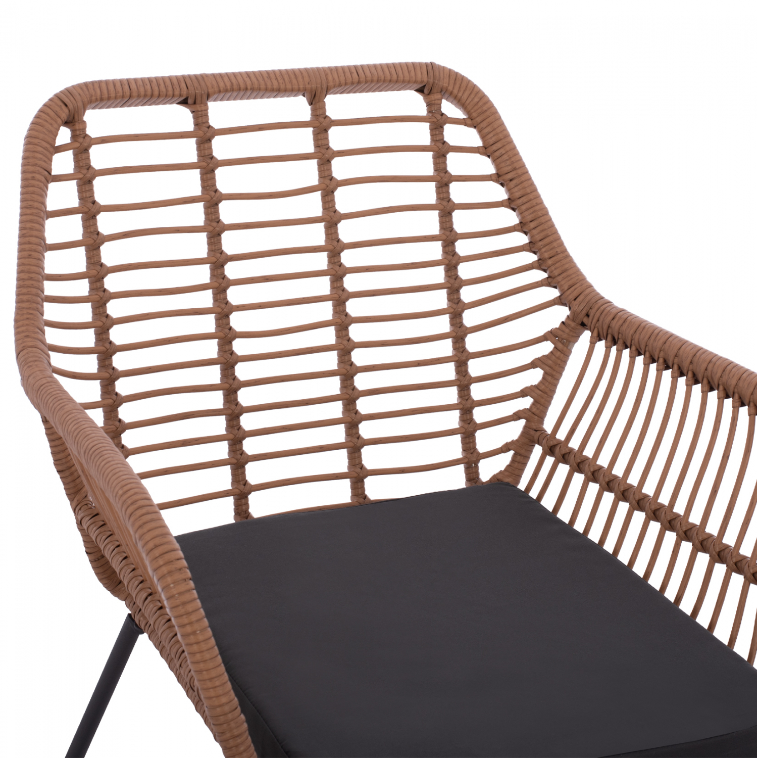 ΣΕΤ ΣΑΛΟΝΙ 4ΤΜΧ ΜΕΤΑΛΛΙΚΟ ΜΕ WICKER ΣΚΟΥΡΟ ΓΚΡΙ - ΜΠΕΖ HM5530 7