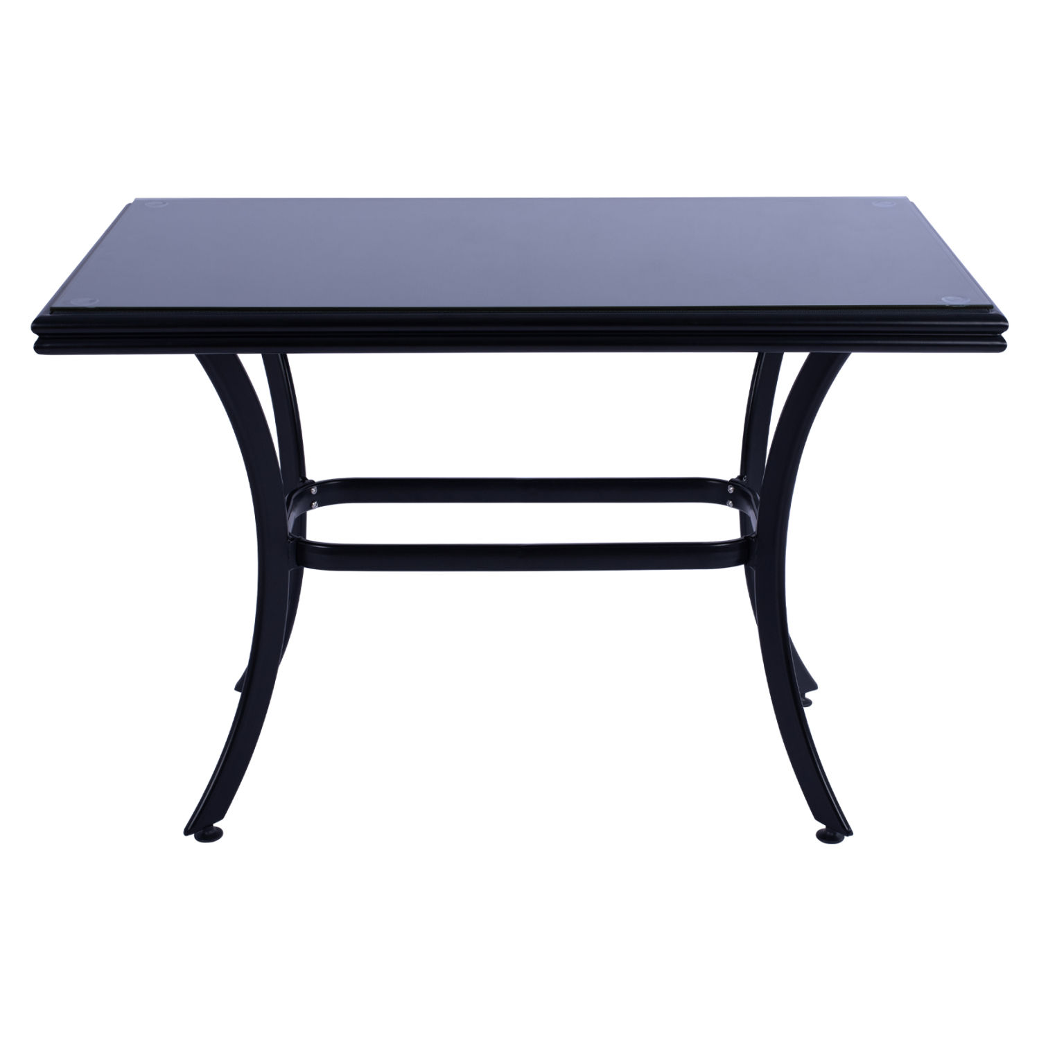 ΤΡΑΠΕΖΙ ΑΛΟΥΜΙΝΙΟΥ JAXEN HM5533.02 ΜΑΥΡΟ-ΓΥΑΛΙ ΑΣΦΑΛΕΙΑΣ&amp;TEXTILENE 120x70x78Υεκ 3