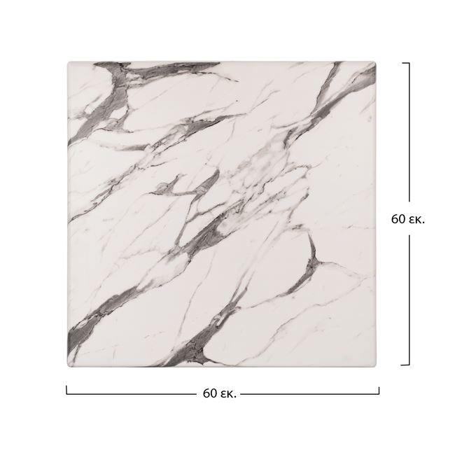 ΕΠΙΦΑΝΕΙΑ ΤΡΑΠΕΖΙΟΥ WERZALIT 60Χ60Χ3.5εκ. MARBLE WHITE-GREY 5657 HM5229.11 2