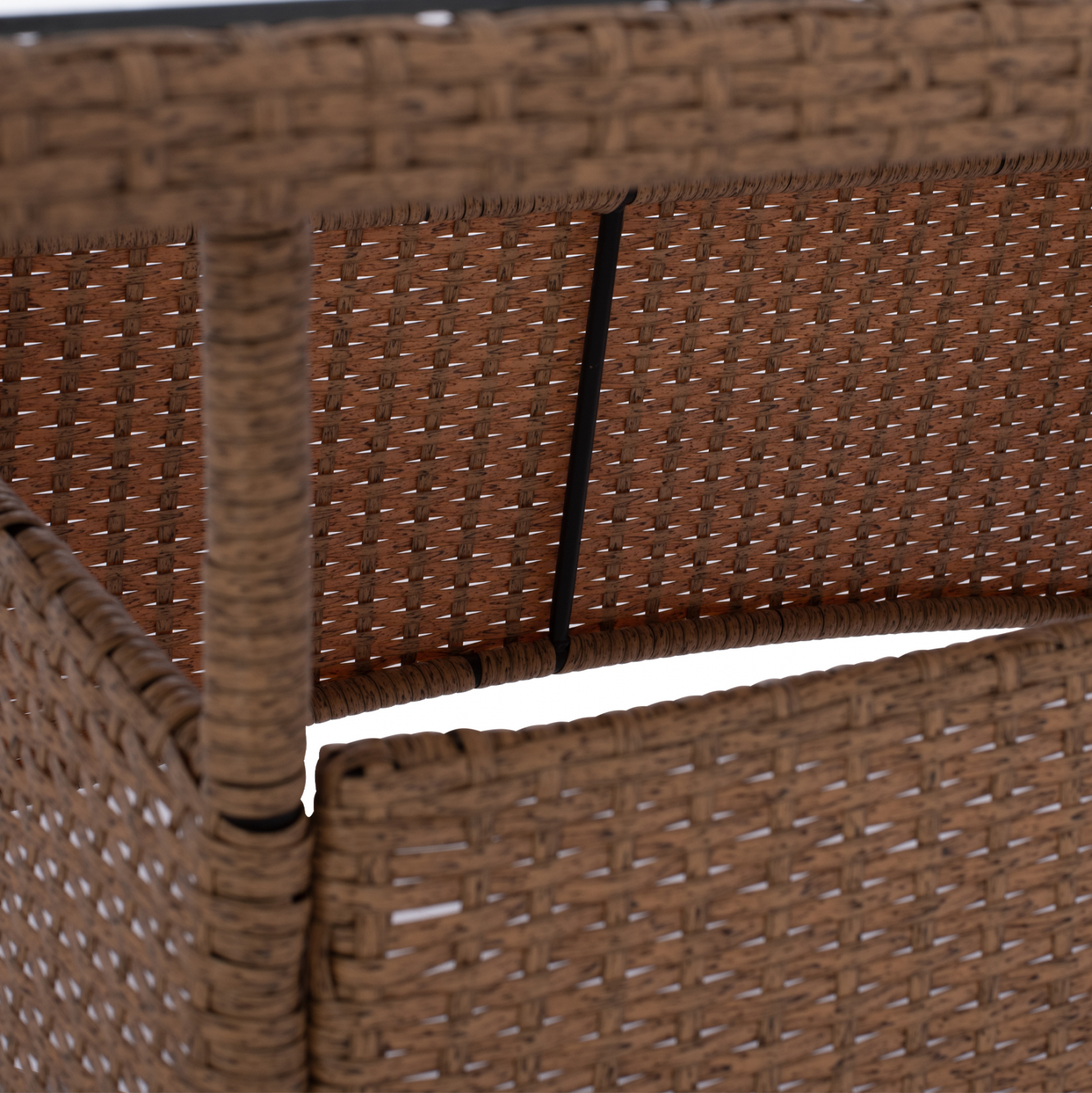 ΤΡΑΠΕΖΙ ΜΕΤΑΛΛΙΚΟ MILITARY RATTAN ΜΠΕΖ ΚΑΦΕ HM5141.32 120x70x75Υ εκ. 7