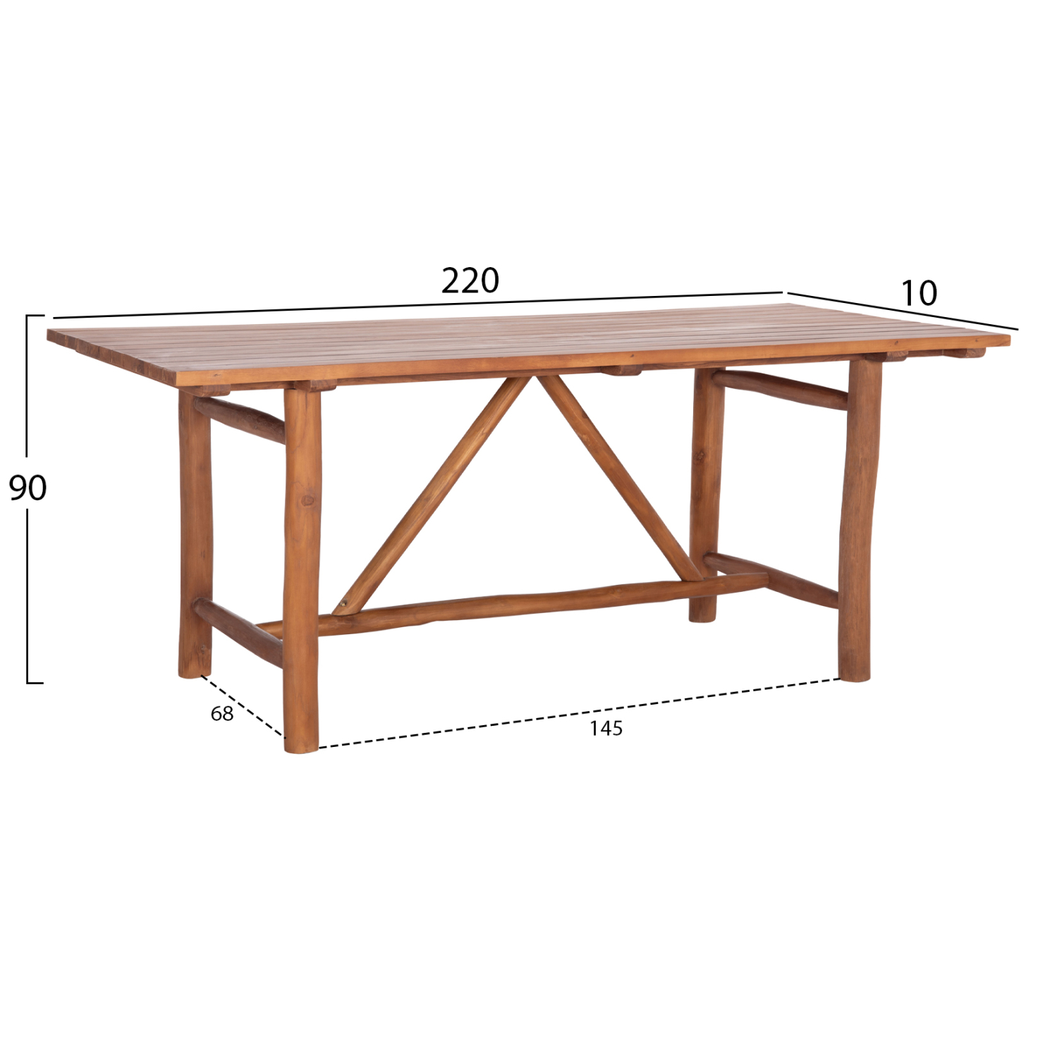 ΤΡΑΠΕΖΙ GROOVE HM9390.01 ΑΠΟ ΞΥΛΟ ΜΑΣΙΦ ΤΕΑΚ 220X100X90Υεκ. 2
