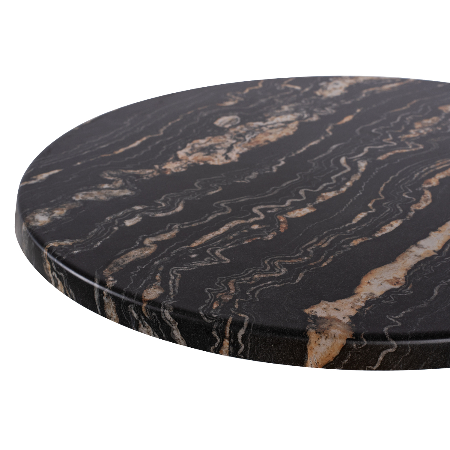 ΕΠΙΦΑΝΕΙΑ ΤΡΑΠΕΖΙΟΥ Φ60Χ2.5εκ. 5787 WERZALIT BLACK GOLD MARBLE HM5227.15 4