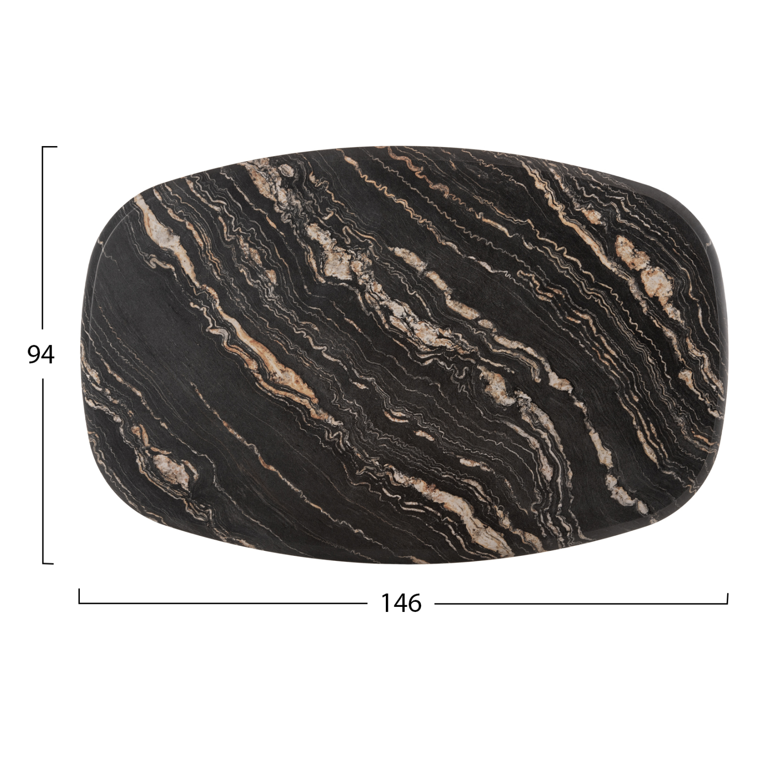ΕΠΙΦΑΝΕΙΑ ΤΡΑΠΕΖΙΟΥ 5787 WERZALIT HM5916.15 BLACK GOLD MARBLE 146X94 εκ. 2