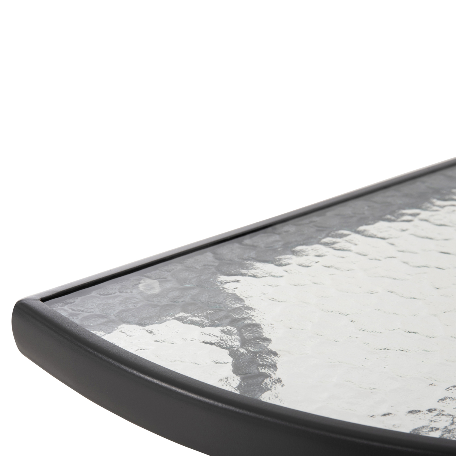 ΤΡΑΠΕΖΙ ΗΜΙΚΥΚΛΙΚΟ LIMA HM5967.01 ΜΕΤΑΛΛΙΚΟ ΓΚΡΙ ΜΕ ΓΥΑΛΙΝΟ TOP 70x40x64,5Υεκ. 5