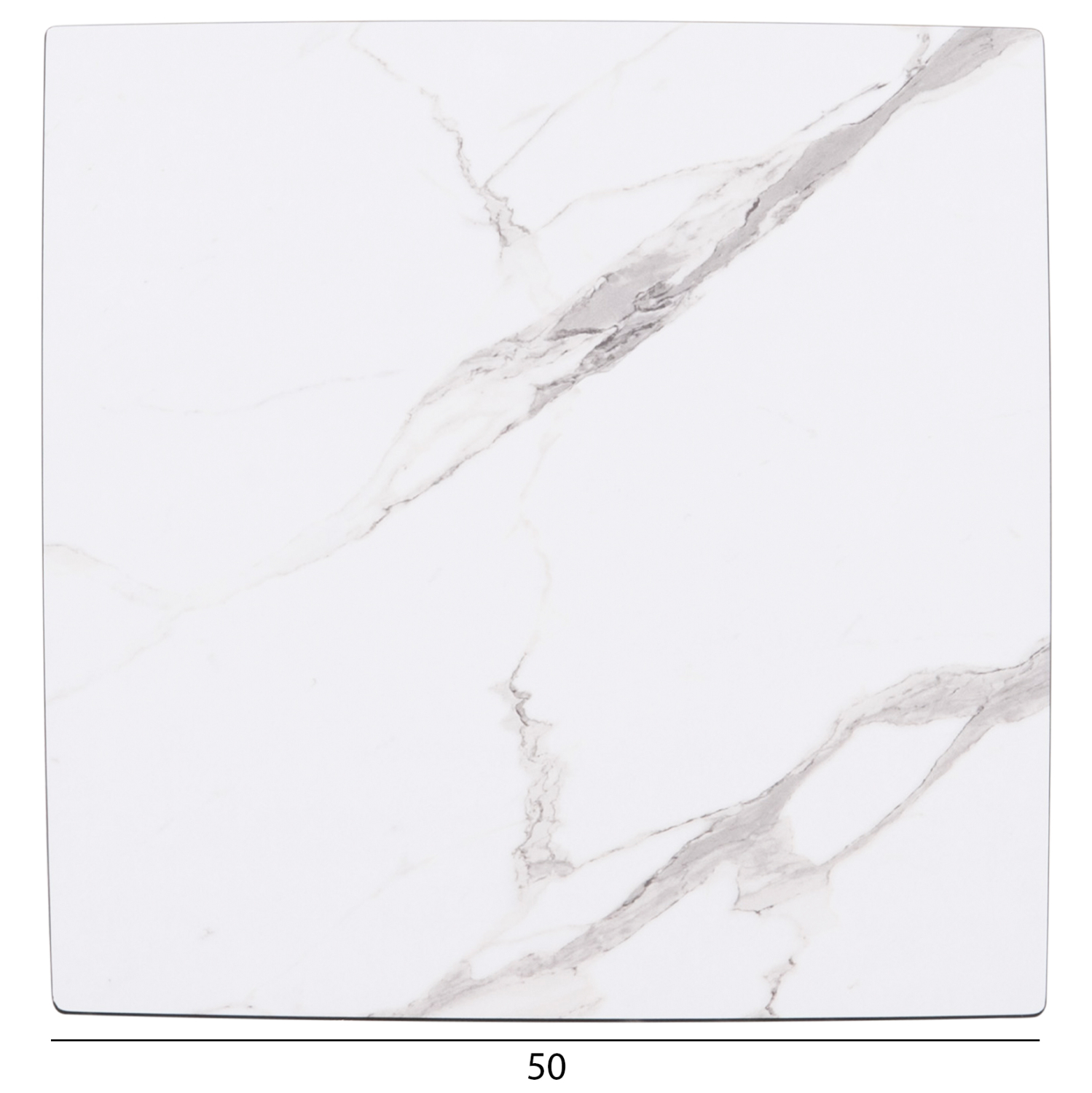 ΕΠΙΦΑΝΕΙΑ ΤΡΑΠΕΖΙΟΥ HPL GLOSSΥ HM6362.01 ΤΕΤΡΑΓΩΝΗ COMPACT ΛΕΥΚΟ ΜΑΡΜΑΡΟ 50x50x1.5εκ 2