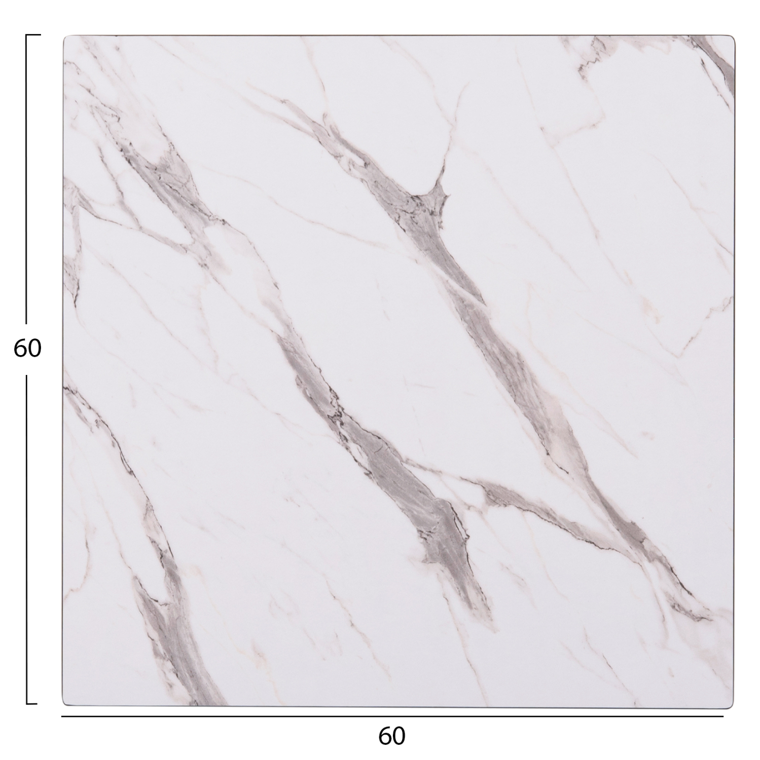 ΕΠΙΦΑΝΕΙΑ ΤΡΑΠΕΖΙΟΥ HPL GLOSSΥ HM6363.01 ΤΕΤΡΑΓΩΝΗ COMPACT ΛΕΥΚΟ ΜΑΡΜΑΡΟ 60x60x1.5εκ 2