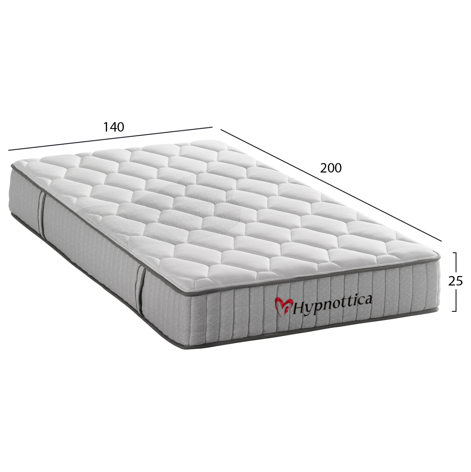 ΣΤΡΩΜΑ ΔΙΠΛΟ HYPNOTTICA HM748.04 POCKET SPRINGS--ΛΕΥΚΟ 140x200x25Υεκ. 2