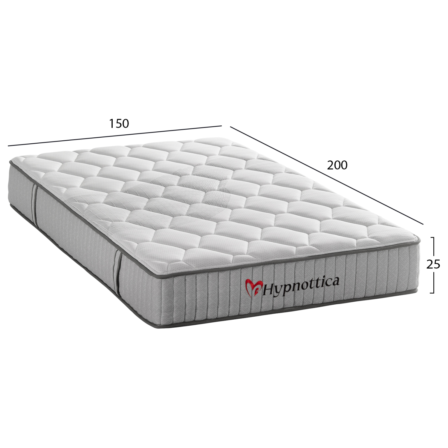 ΣΤΡΩΜΑ ΔΙΠΛΟ HYPNOTTICA HM748.05 POCKET SPRINGS--ΛΕΥΚΟ 150x200x25Υεκ. 2