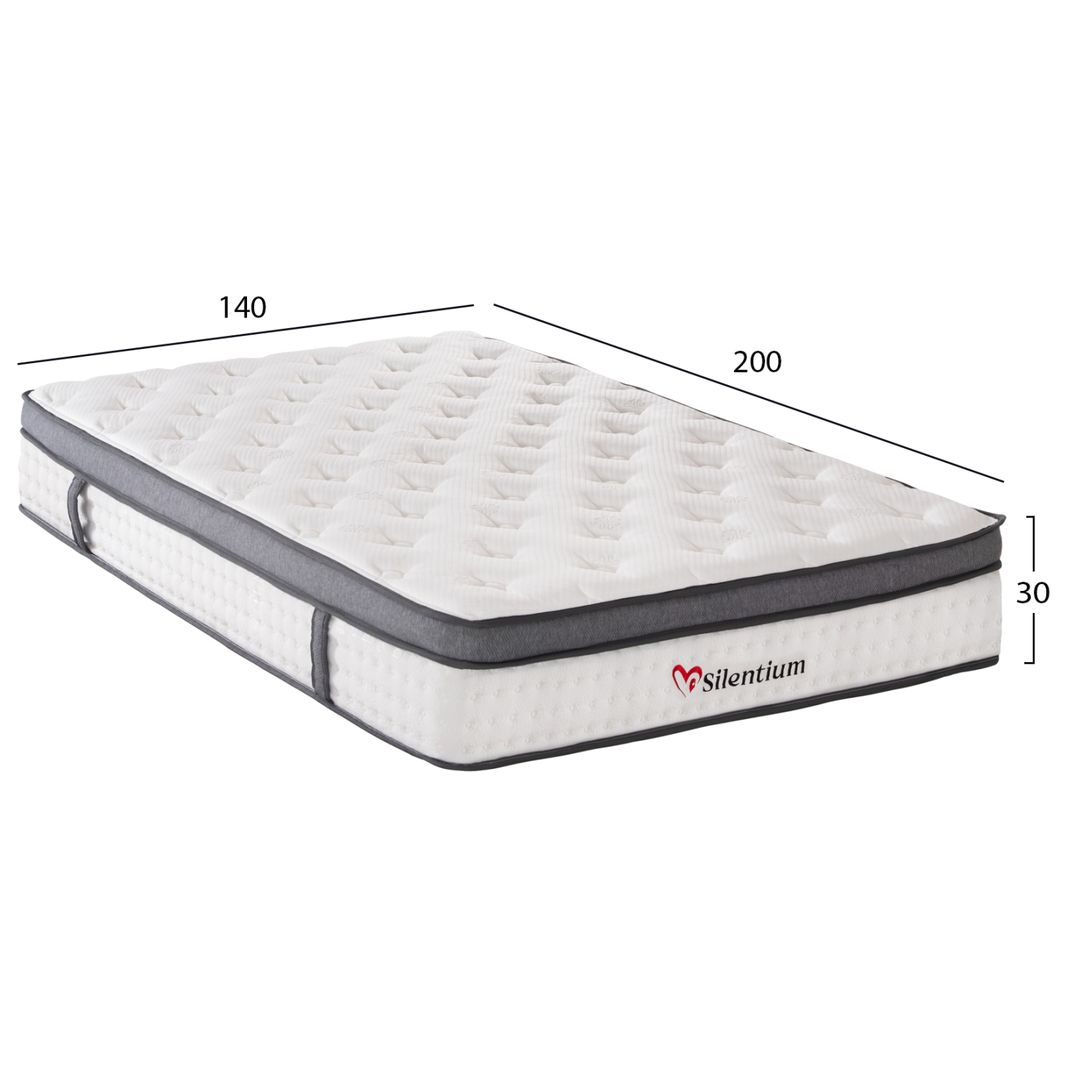 ΣΤΡΩΜΑ ΔΙΠΛΟ SILENTIUM HM749.04 POCKET SPRINGS--ΛΕΥΚΟ 140x200x30Υεκ. 2