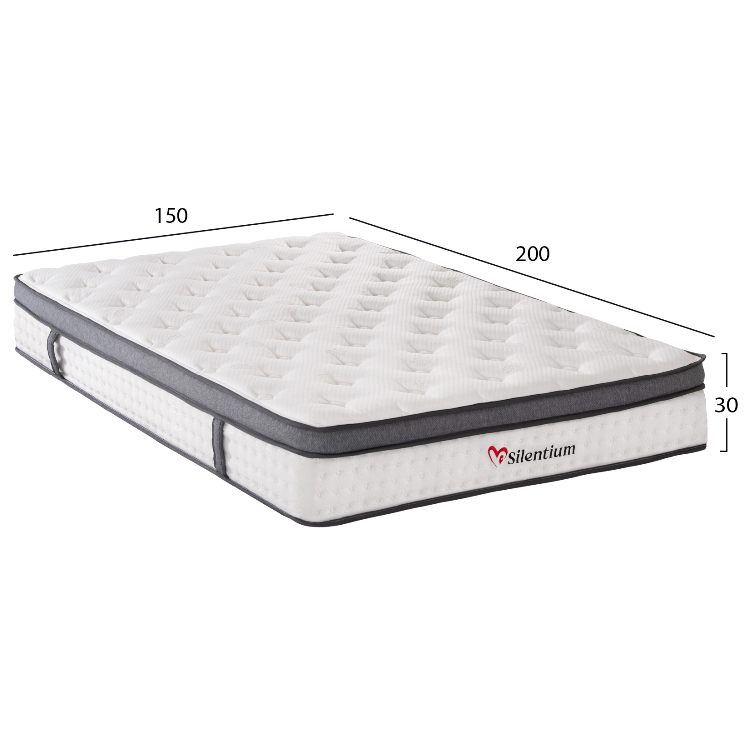 ΣΤΡΩΜΑ ΔΙΠΛΟ SILENTIUM HM749.05 POCKET SPRINGS--ΛΕΥΚΟ 150x200x30Υεκ. 2