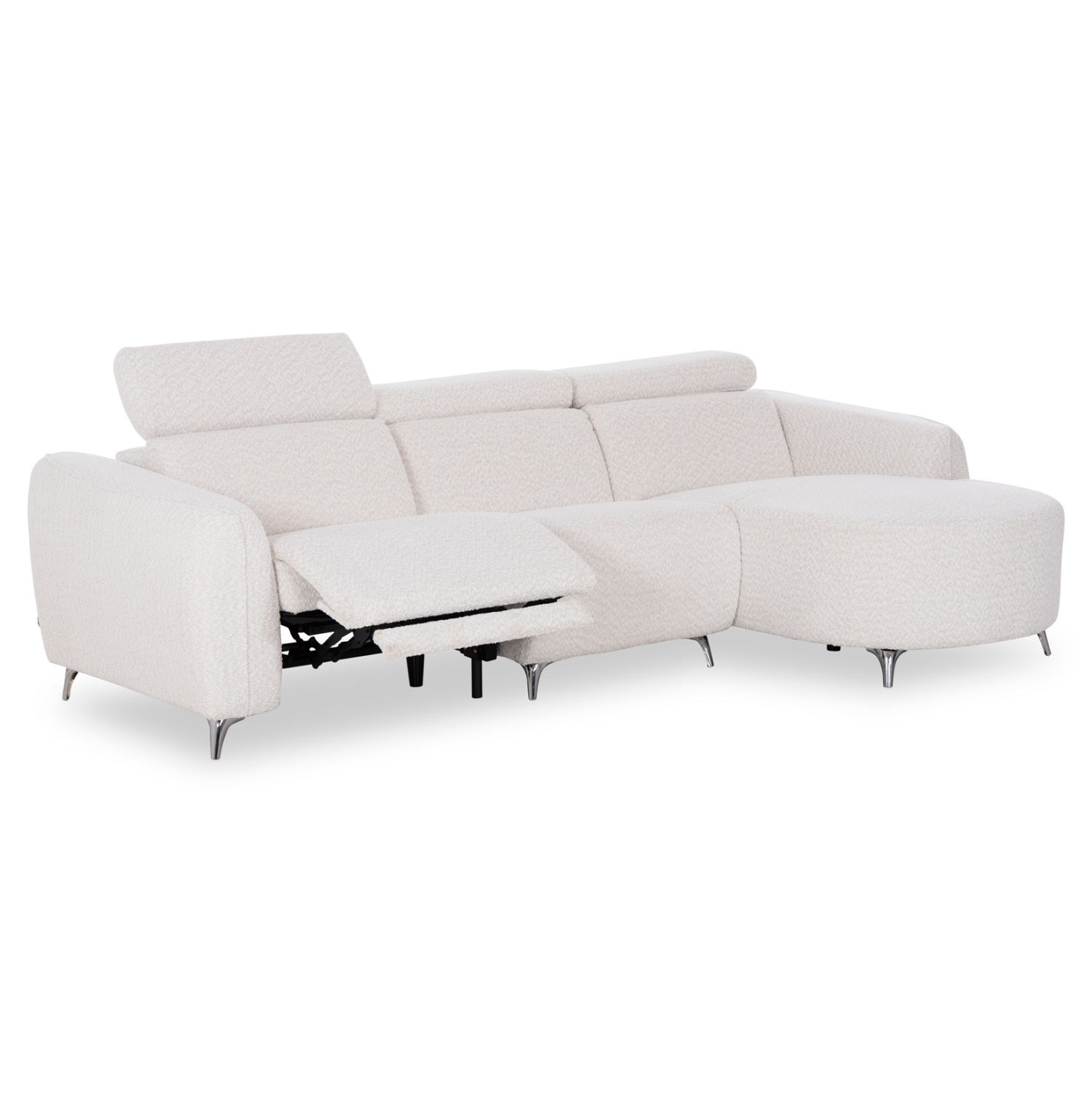 ΚΑΝΑΠΕΣ ΔΕΞΙΑ ΓΩΝΙΑ 3Θ ΜΕ RECLINE VALENTE HM3317.02R ΜΠΕΖ ΥΦΑΣΜΑ 275x160x104Yεκ 1