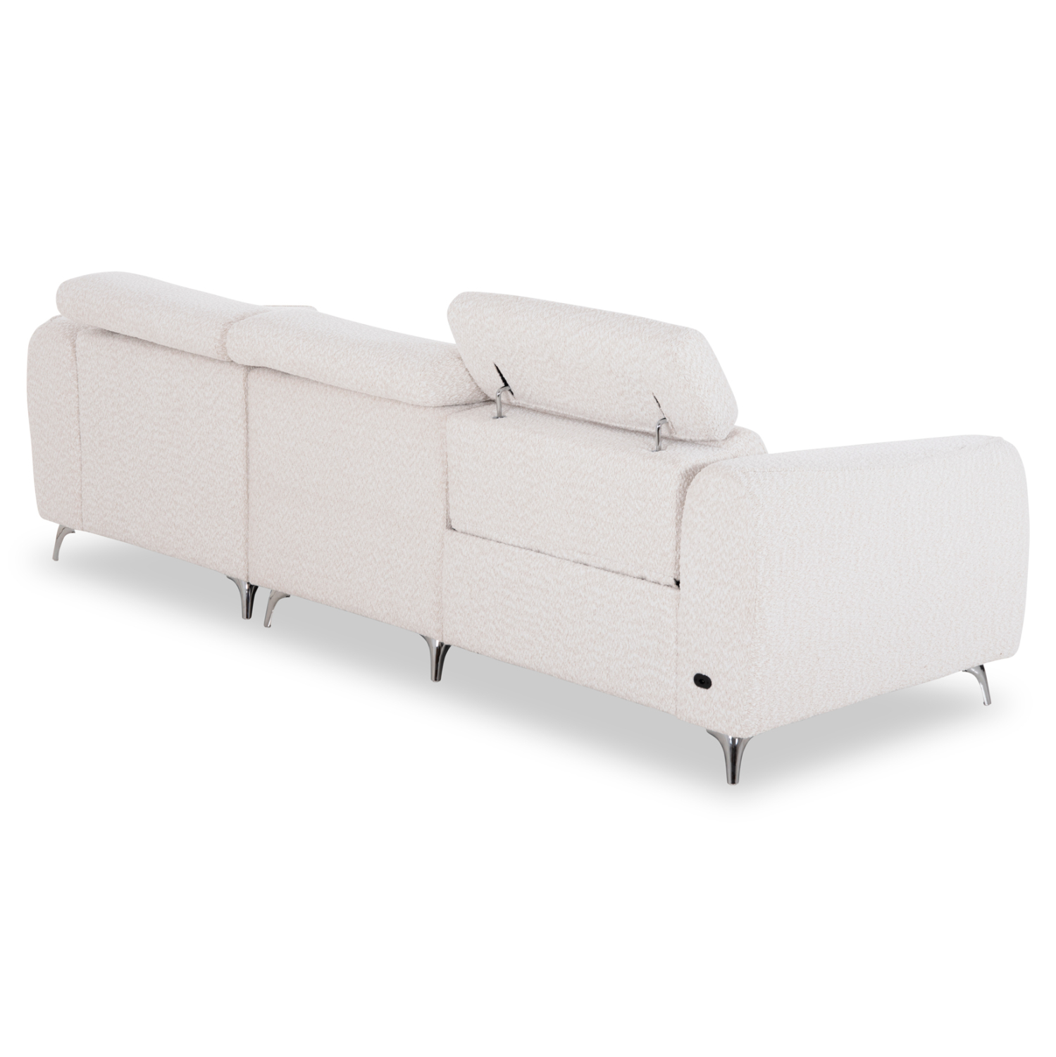 ΚΑΝΑΠΕΣ ΔΕΞΙΑ ΓΩΝΙΑ 3Θ ΜΕ RECLINE VALENTE HM3317.02R ΜΠΕΖ ΥΦΑΣΜΑ 275x160x104Yεκ 5