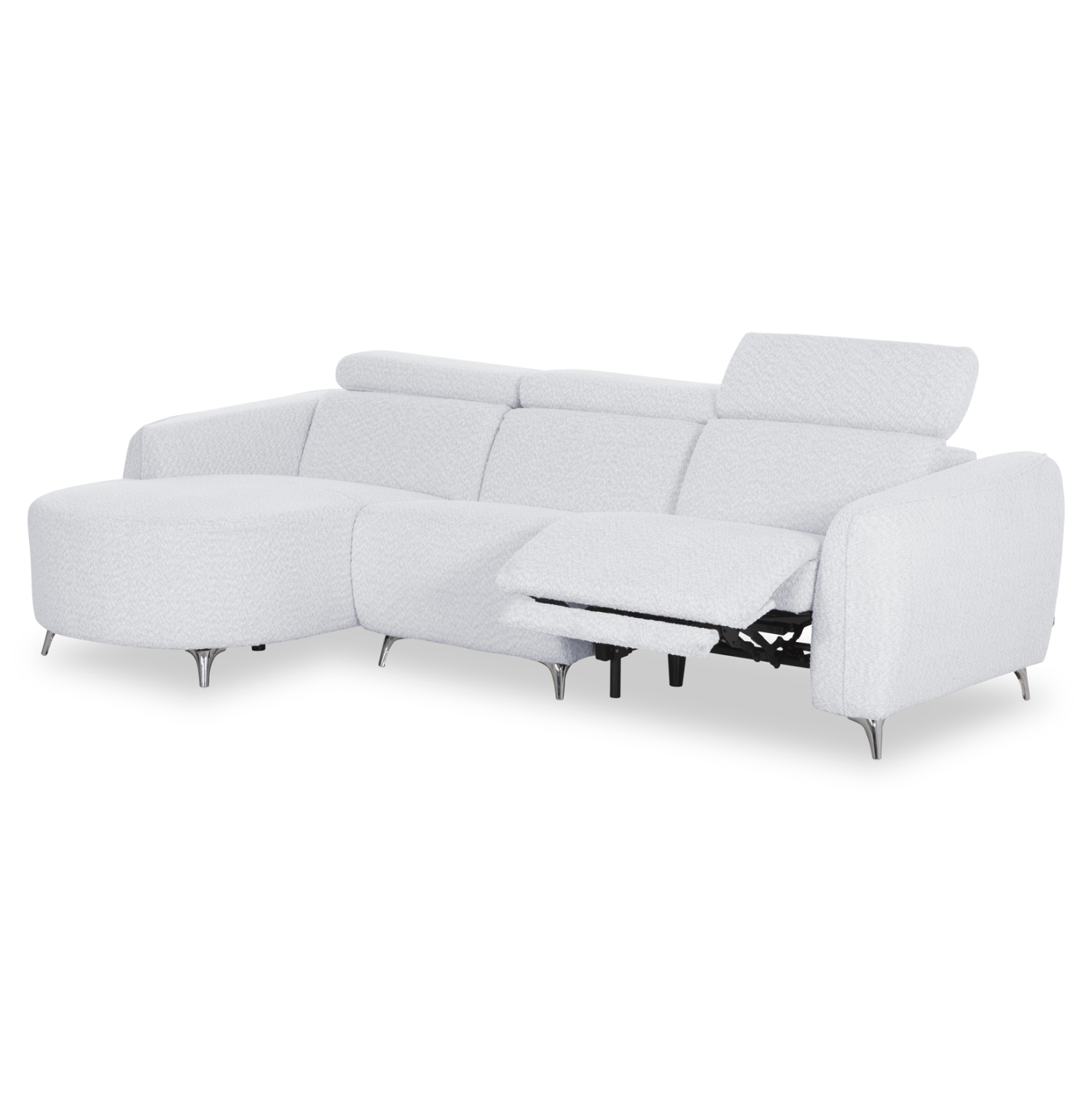 ΚΑΝΑΠΕΣ ΑΡΙΣΤΕΡΗ ΓΩΝΙΑ 3Θ ΜΕ RECLINE VALENTE HM3317.01L ΑΝΟΙΧΤΟ ΓΚΡΙ ΥΦΑΣΜΑ 275x160x104Yεκ 1