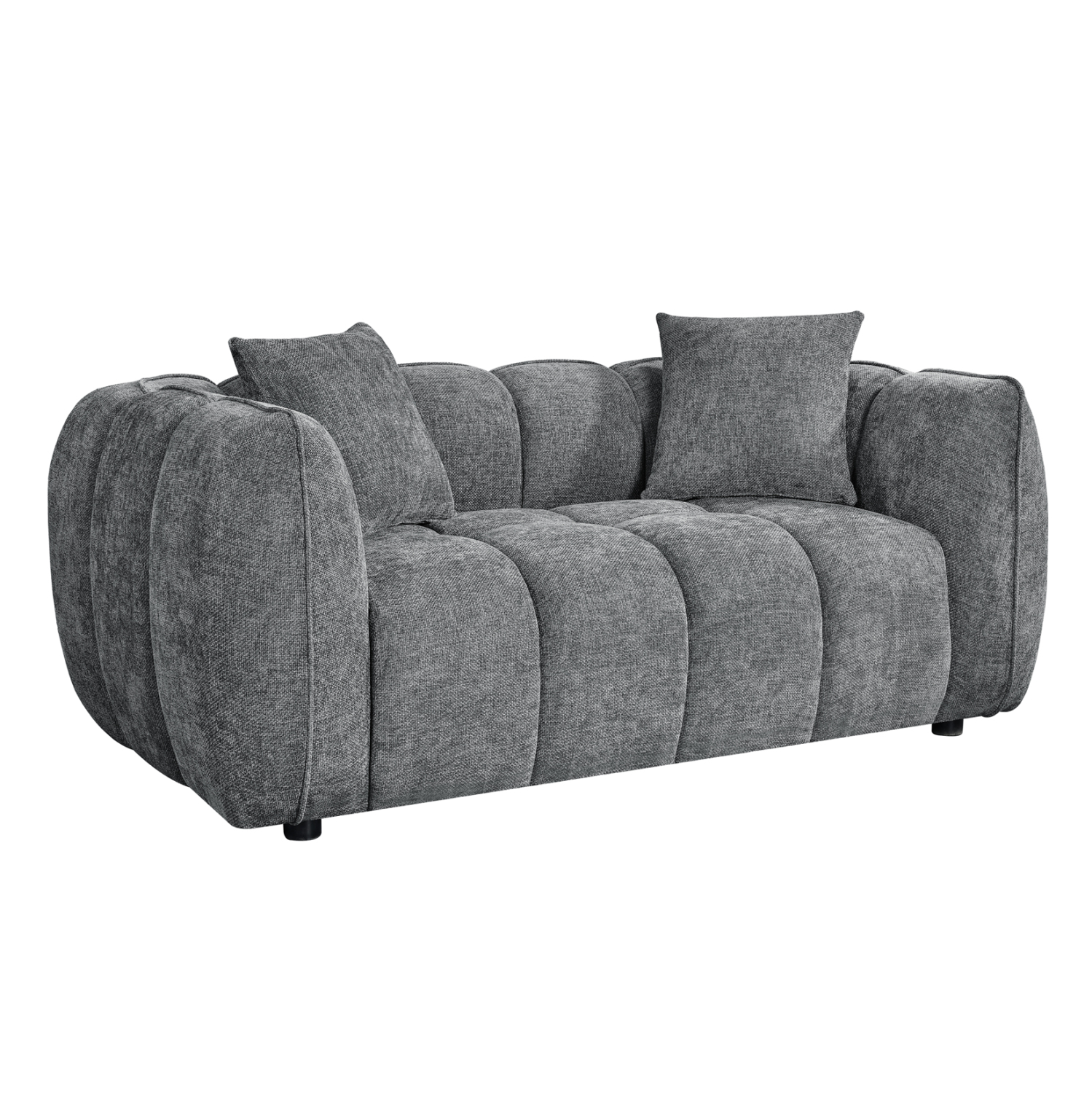 ΚΑΝΑΠΕΣ 2-ΘΕΣΙΟΣ LYKKE HM3324.01 ΓΚΡΙ ΥΦΑΣΜΑ 172x89x70Υεκ. 1