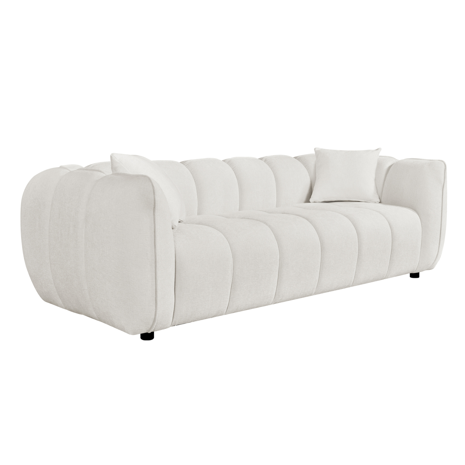ΚΑΝΑΠΕΣ 3-ΘΕΣΙΟΣ LYKKE HM3323.02 ΕΚΡΟΥ ΥΦΑΣΜΑ 229x89x70Υεκ 1