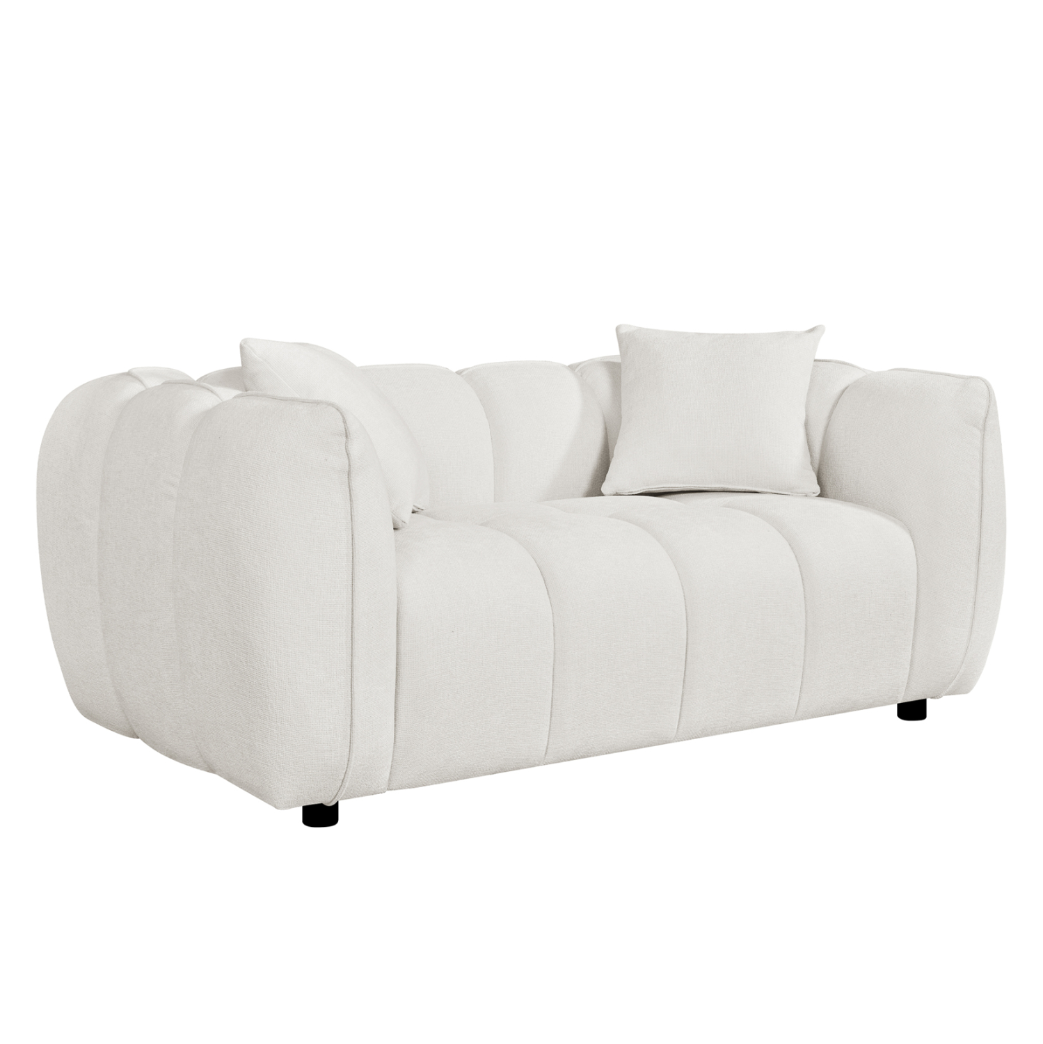 ΚΑΝΑΠΕΣ 2-ΘΕΣΙΟΣ LYKKE HM3324.02 ΕΚΡΟΥ ΥΦΑΣΜΑ 172x89x70Υεκ. 1