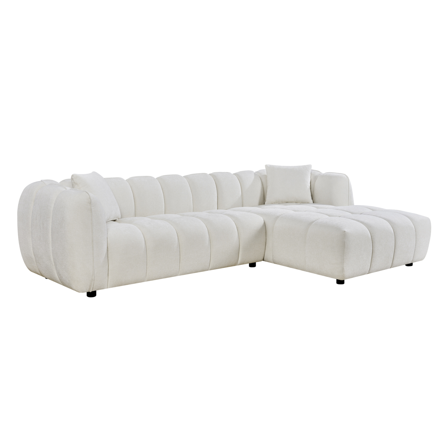 ΚΑΝΑΠΕΣ ΓΩΝΙΑ (ΔΕΞΙΑ) LYKKE HM3326.02R ΕΚΡΟΥ ΥΦΑΣΜΑ 280x89-165(η γωνία)x70Υεκ 1