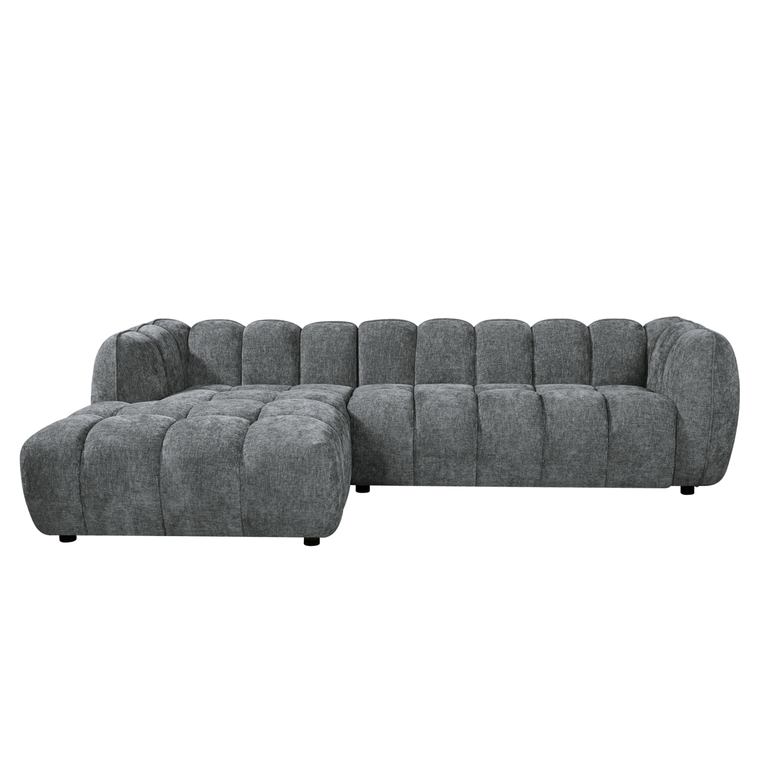 ΚΑΝΑΠΕΣ ΓΩΝΙΑ (ΑΡΙΣΤΕΡΗ) LYKKE HM3326.01L ΓΚΡΙ ΥΦΑΣΜΑ 280x89-165(η γωνία)x70Υ εκ. 3