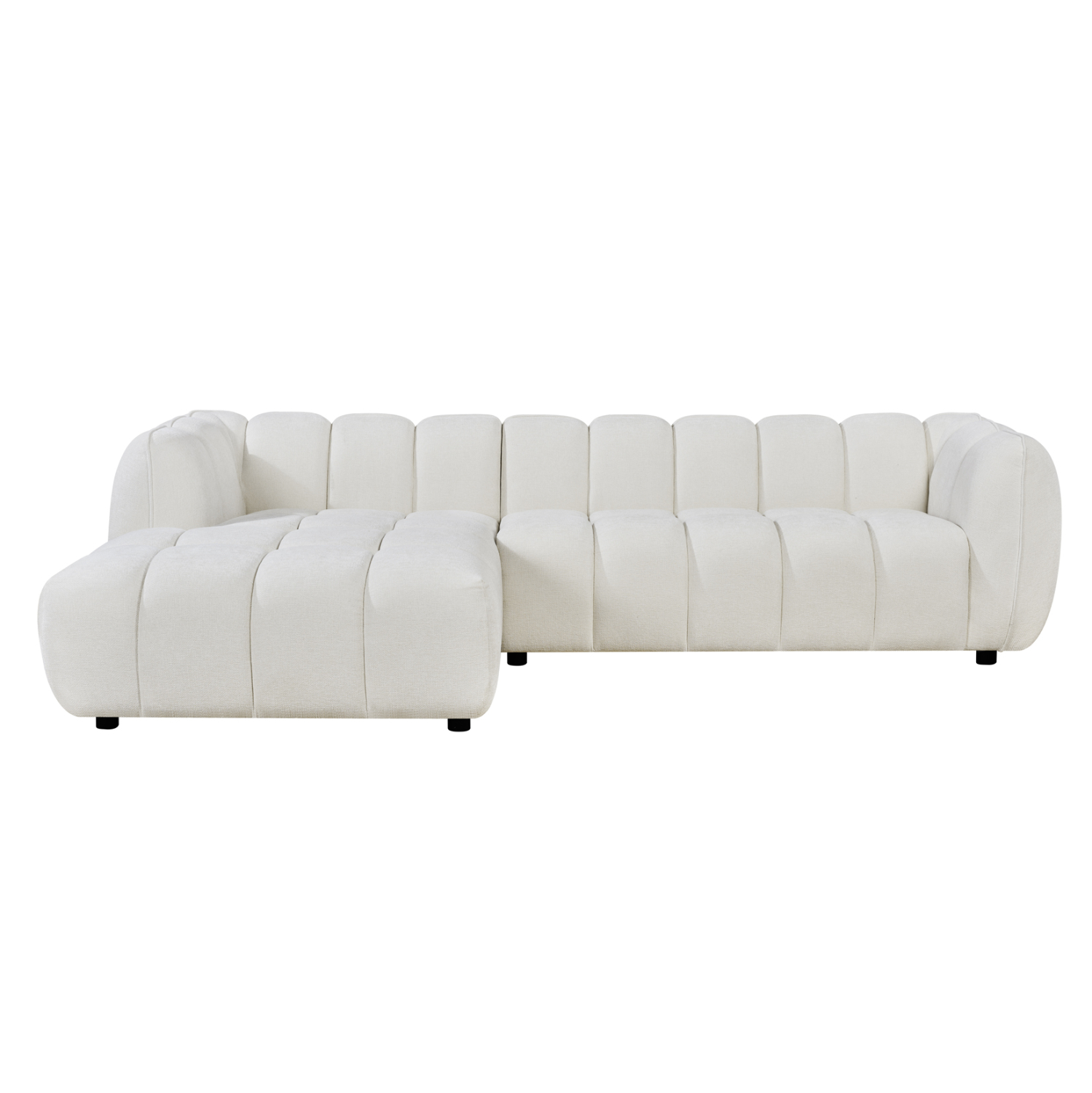 ΚΑΝΑΠΕΣ ΓΩΝΙΑ (ΑΡΙΣΤΕΡΗ) LYKKE HM3326.02L ΕΚΡΟΥ ΥΦΑΣΜΑ 280x89-165(η γωνία)x70Υεκ 3