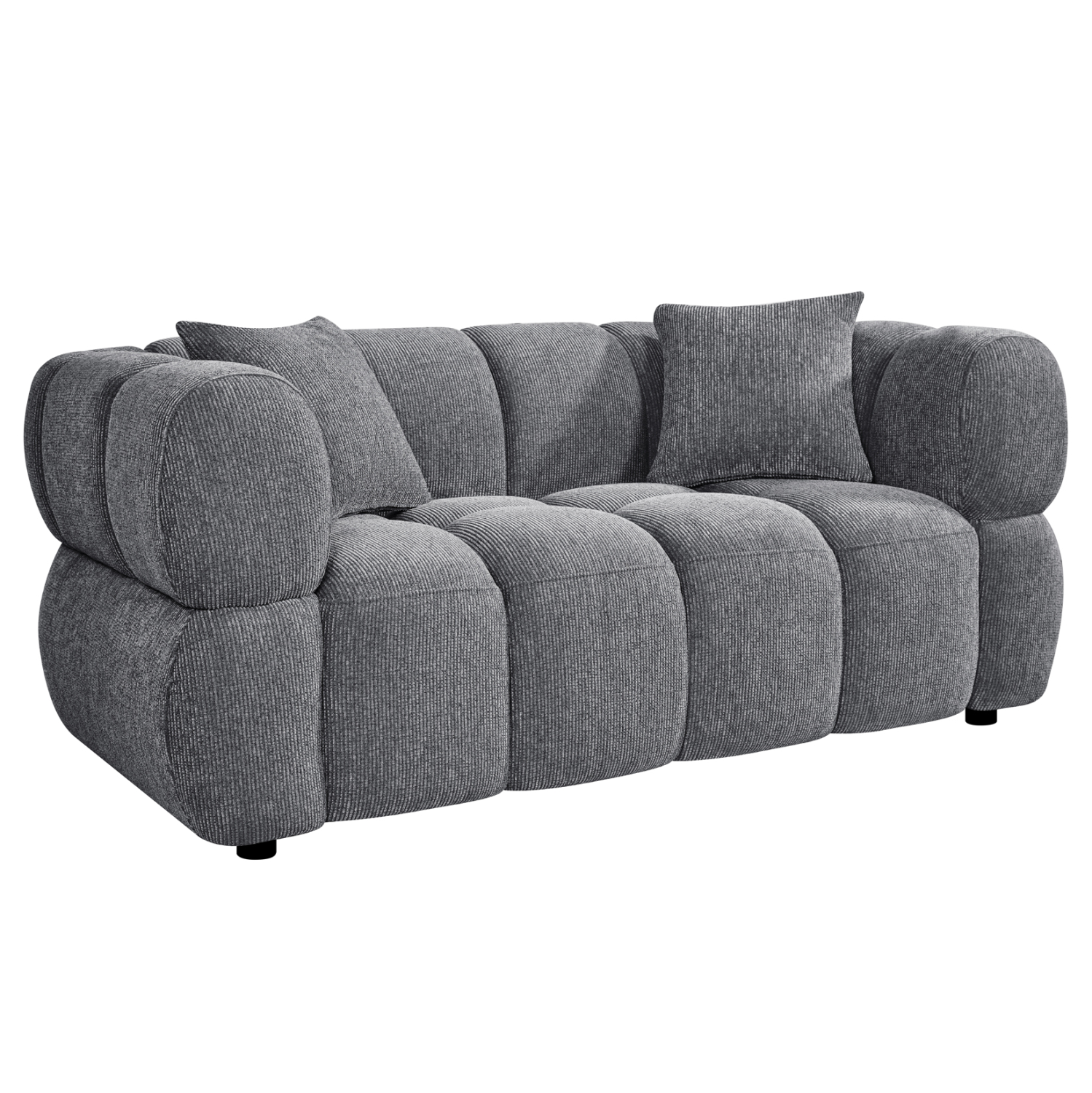 ΚΑΝΑΠΕΣ 2-ΘΕΣΙΟΣ NORIKA HM3332.01 ΓΚΡΙ ΥΦΑΣΜΑ 172x91x72Υεκ. 1