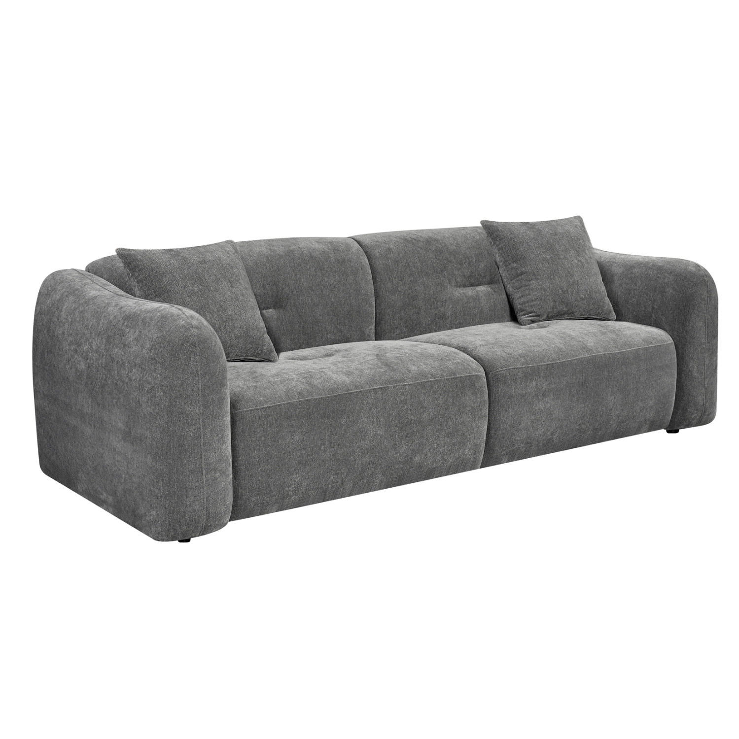 ΚΑΝΑΠΕΣ 3-ΘΕΣΙΟΣ JUNOA HM3333.01 ΓΚΡΙ ΥΦΑΣΜΑ 228x89x74Υεκ 1