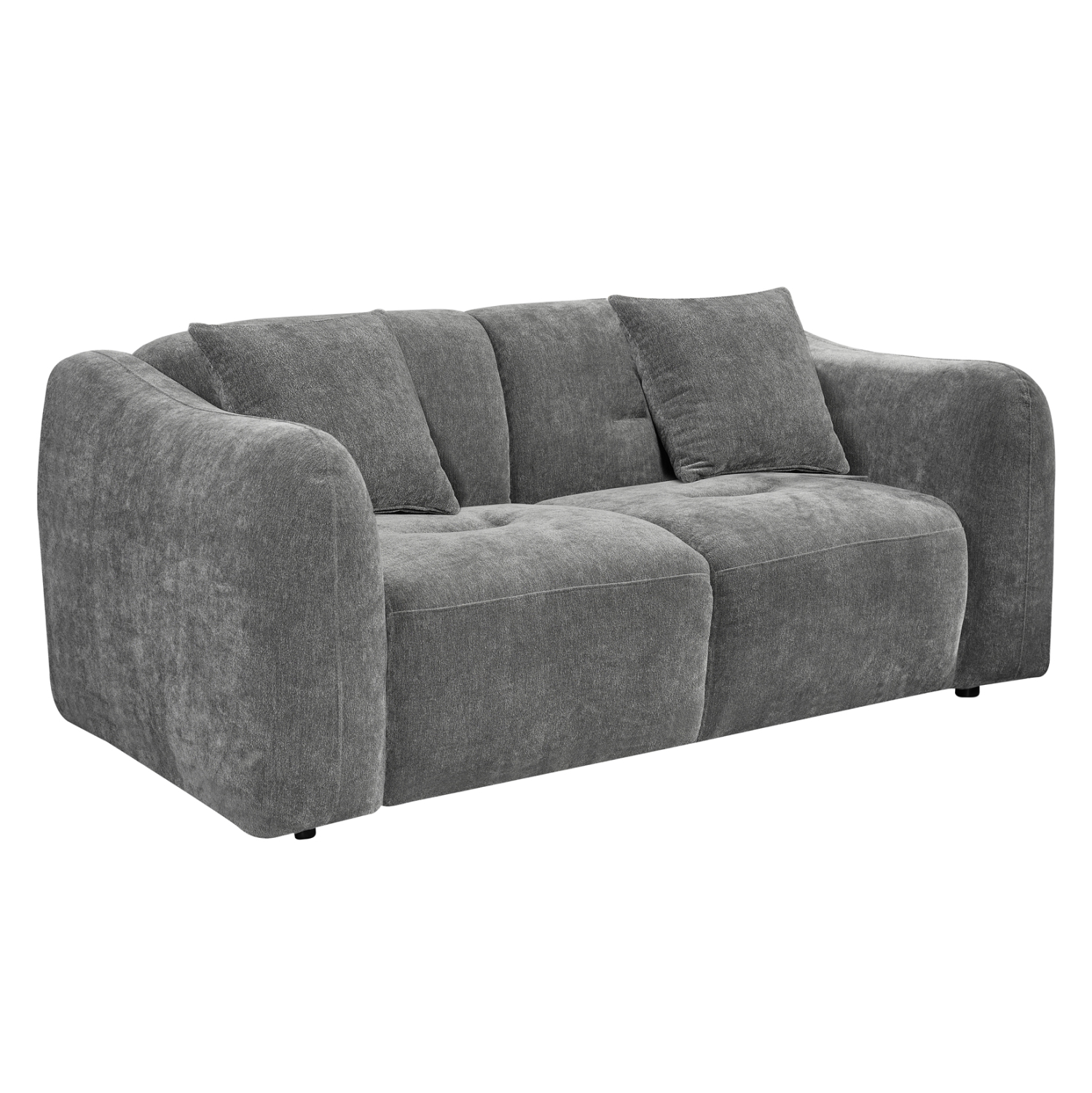 ΚΑΝΑΠΕΣ 2-ΘΕΣΙΟΣ JUNOA HM3334.01 ΓΚΡΙ ΥΦΑΣΜΑ 172x89x74Υεκ 1