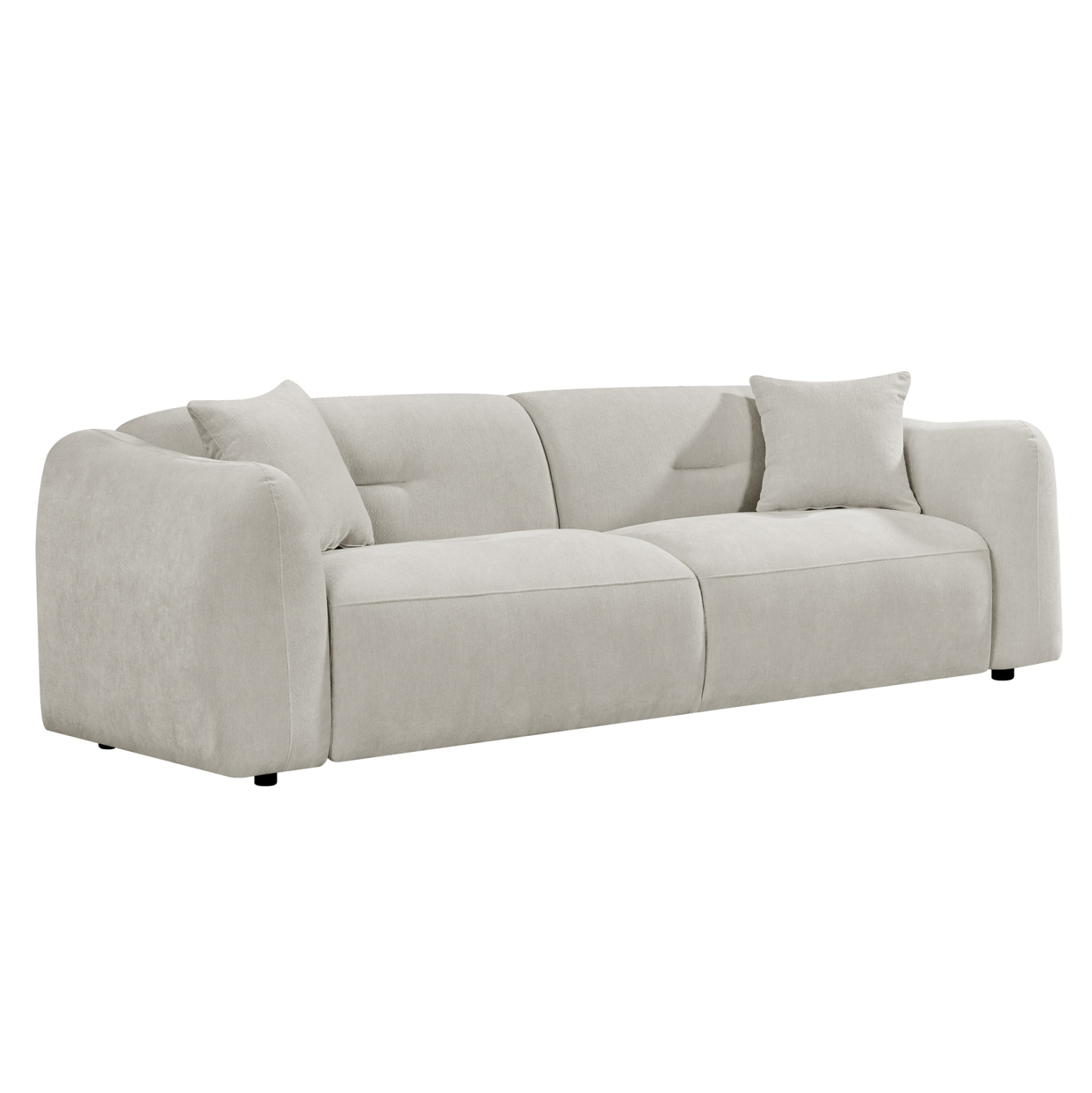 ΚΑΝΑΠΕΣ 3-ΘΕΣΙΟΣ JUNOA HM3333.02 ΕΚΡΟΥ ΥΦΑΣΜΑ 228x89x74Υεκ 1